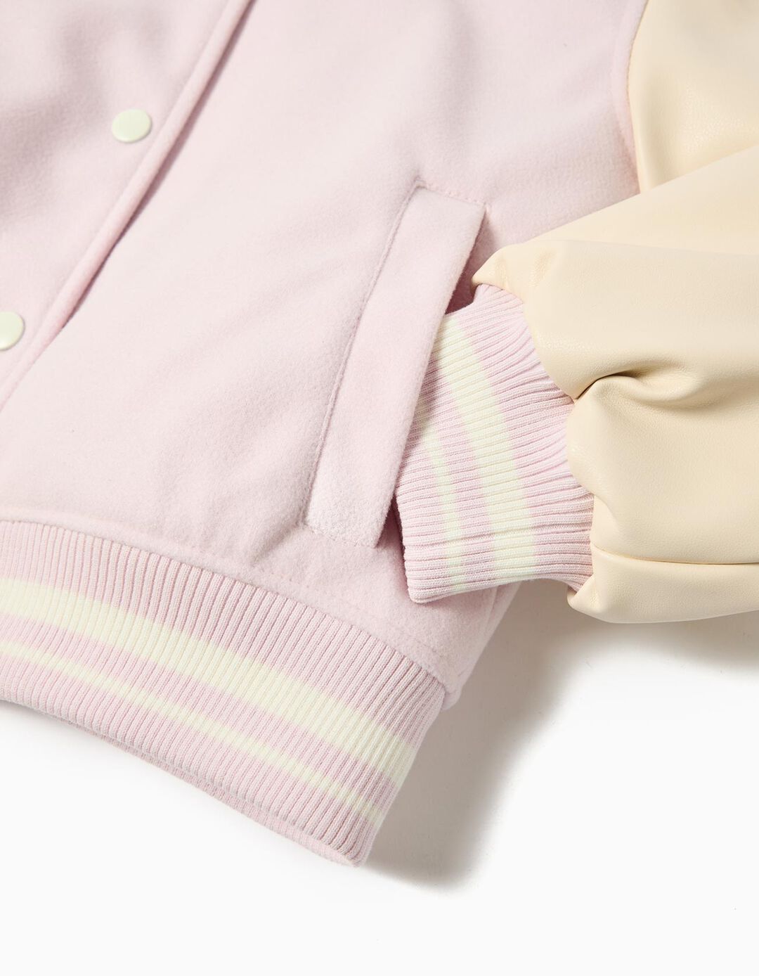 Casaco Bomber, Menina, Rosa Claro