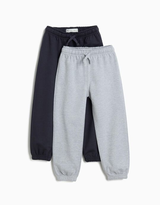 Comprar Online Pack 2 Joggers de Felpa, Menino, Azul Escuro