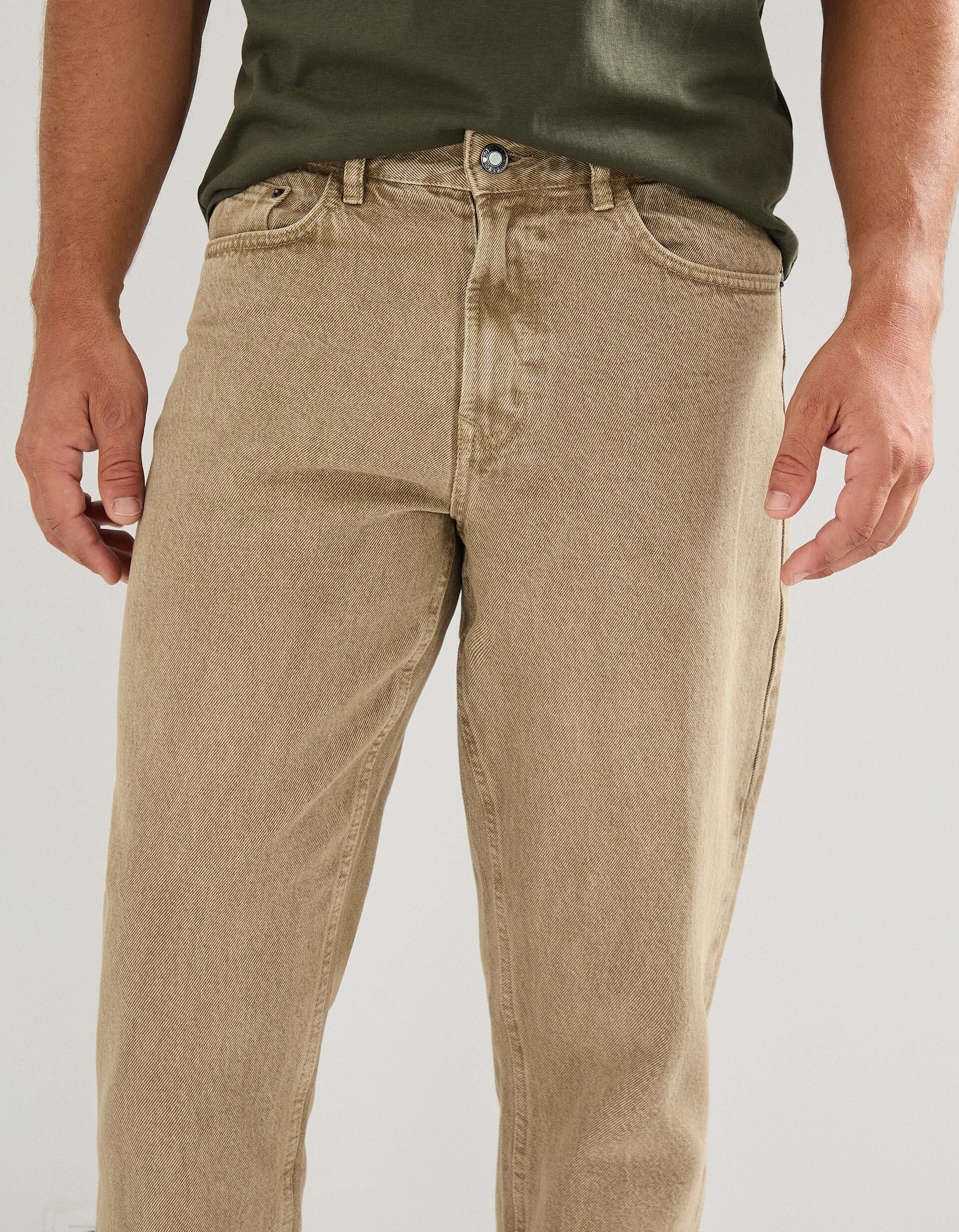 Comprar Online Cal&ccedil;as 'Relaxed Fit', Homem, Bege Escuro