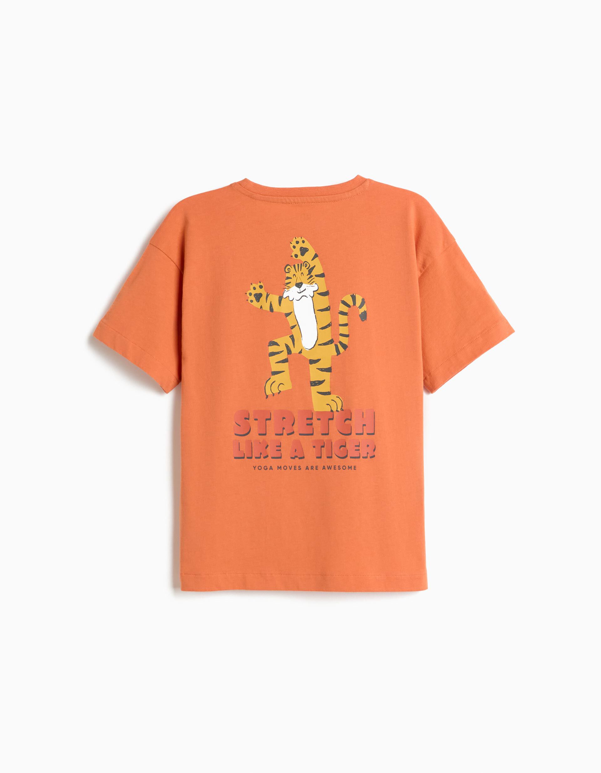 Comprar Online T-shirt Estampada, Menino, Laranja Escuro