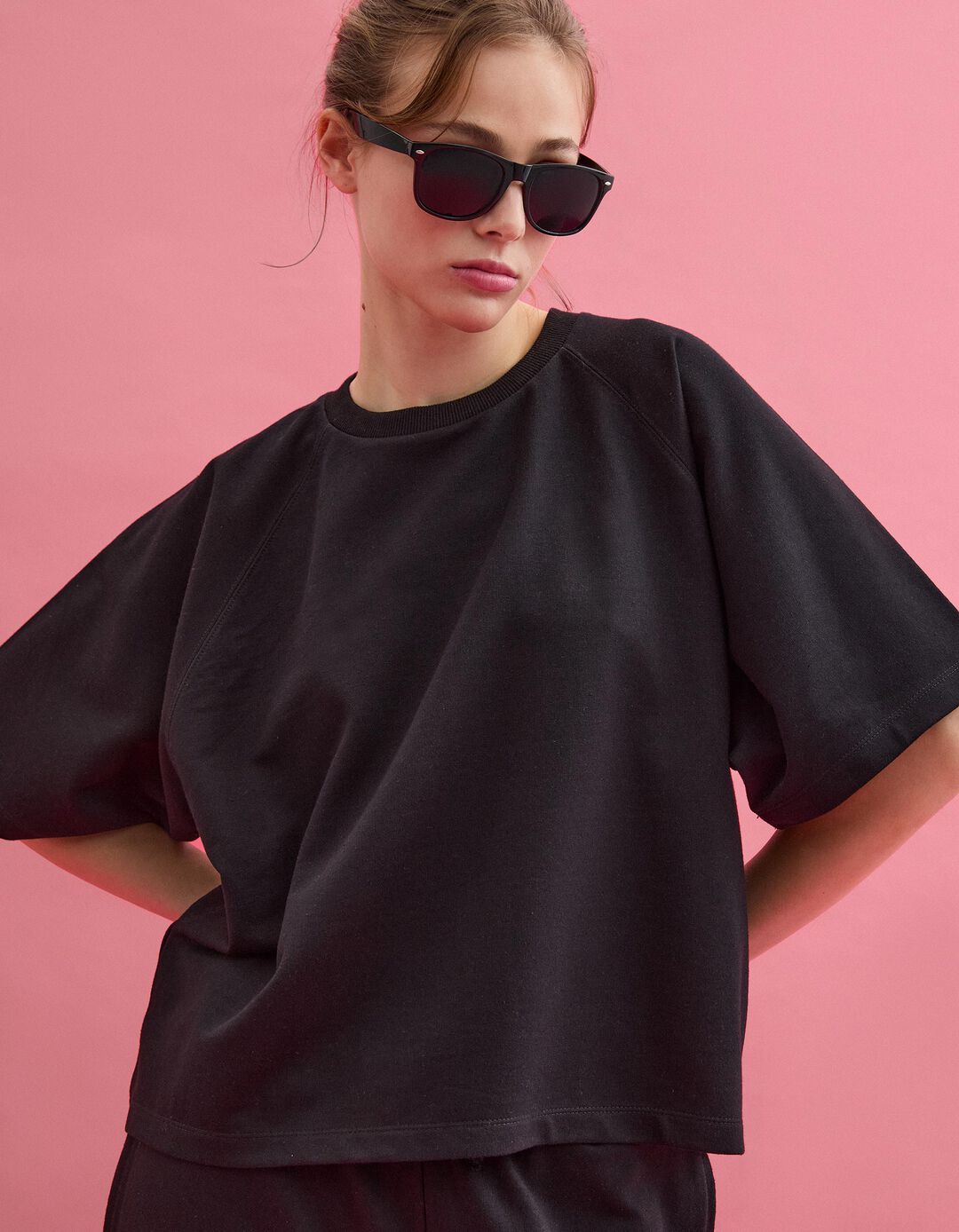 T-shirt, Mulher, Preto