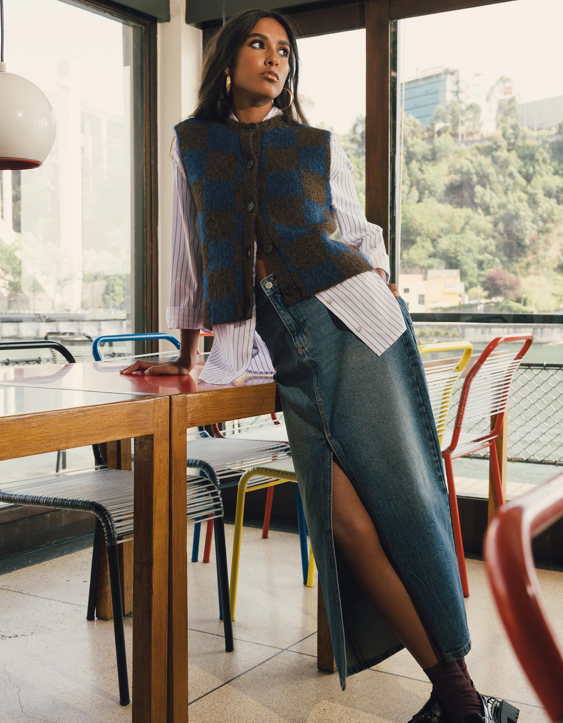 Comprar Online Saia de Ganga, Mulher, Azul 