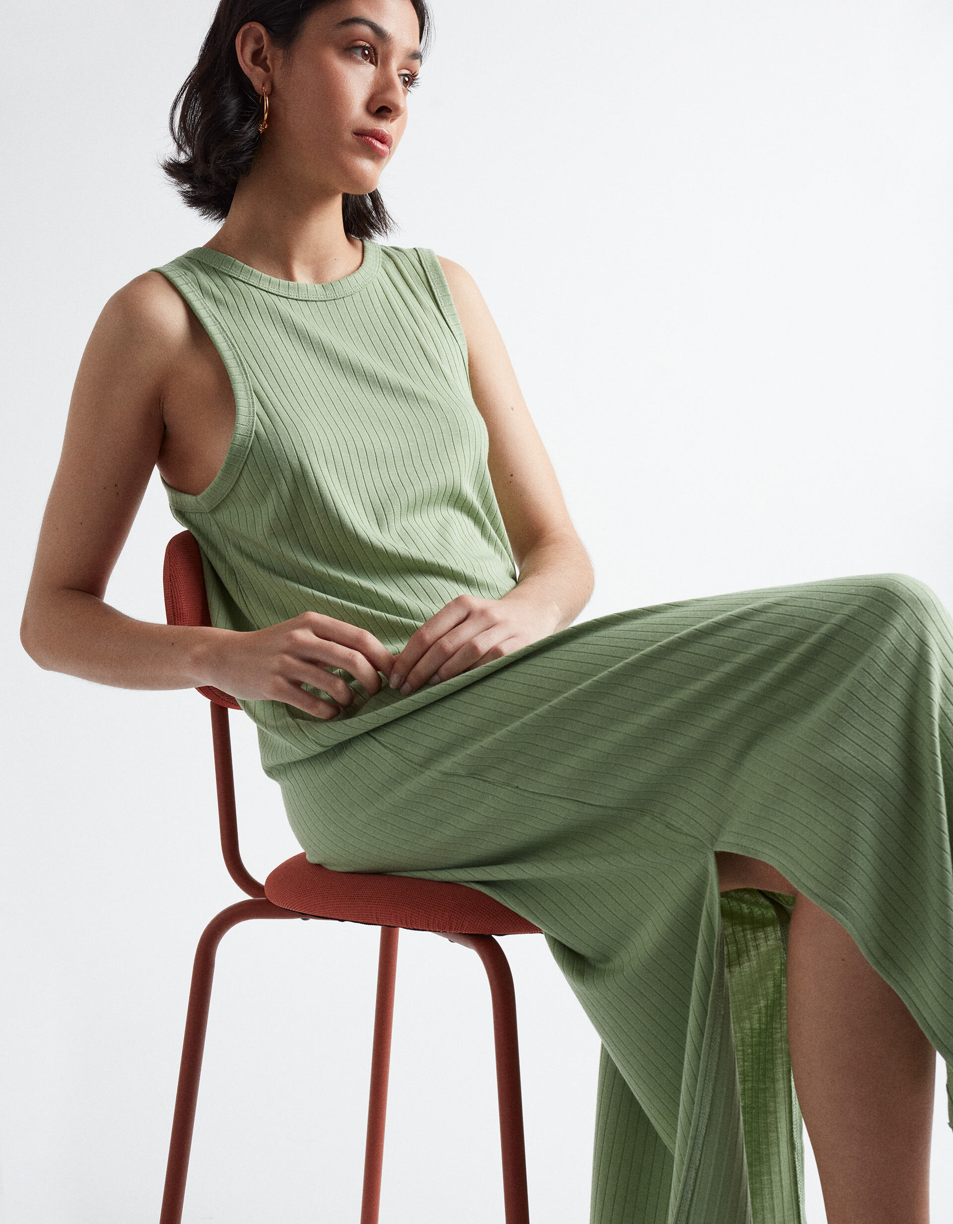 Cos ribbed new arrivals cotton dress