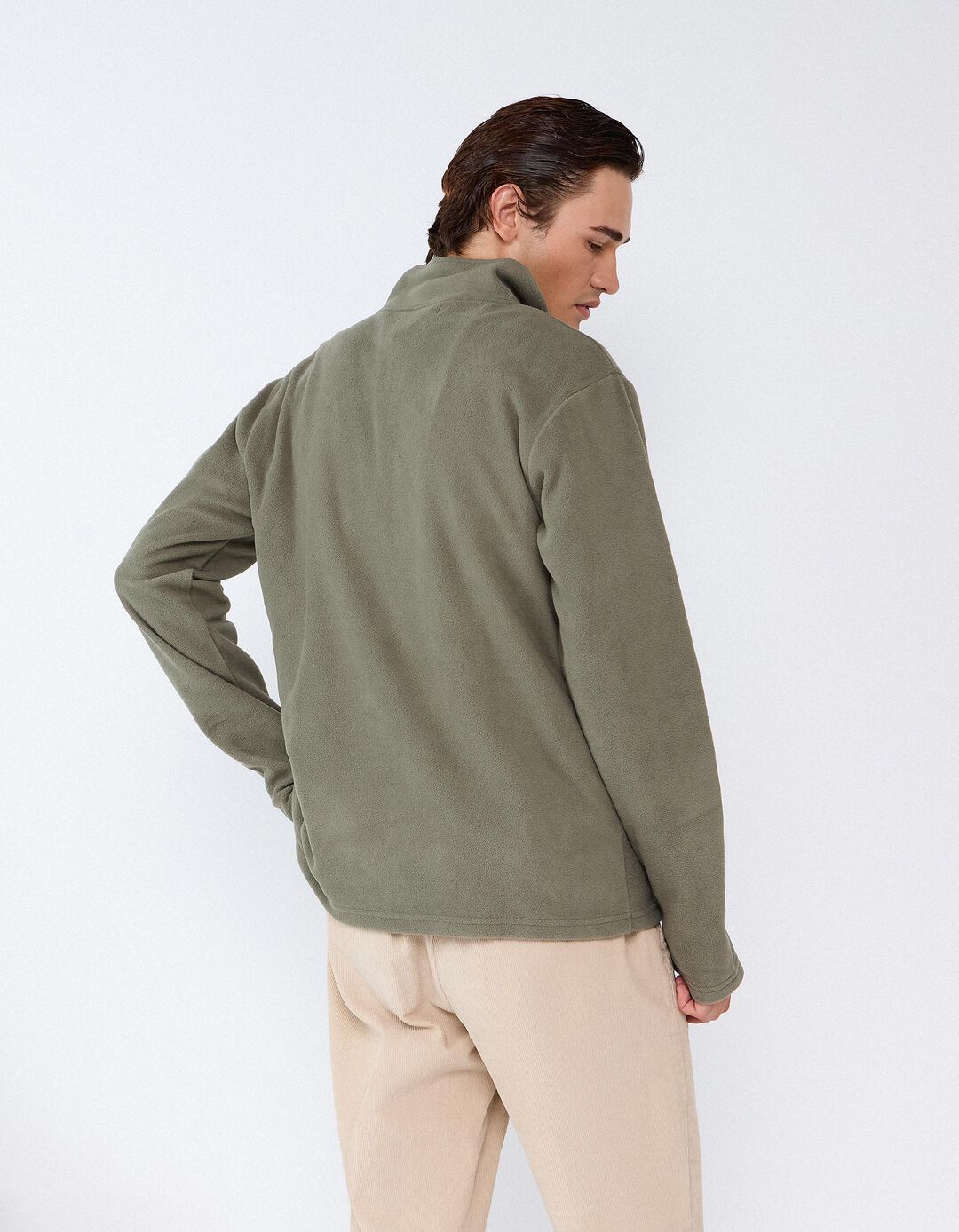 Camisola Polar, Homem, Verde Escuro