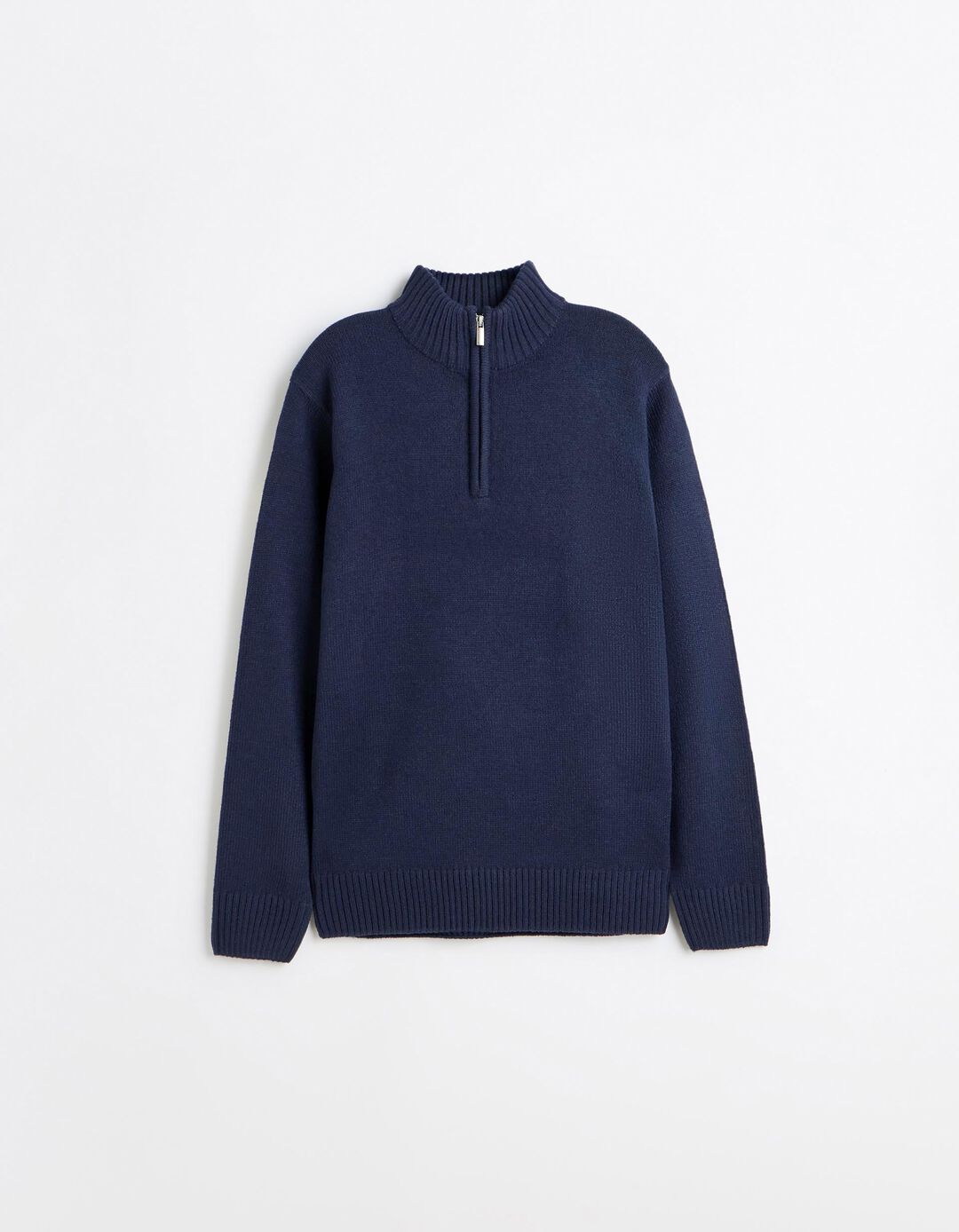 Sweater De Gola Alta, Homem, Azul Escuro
