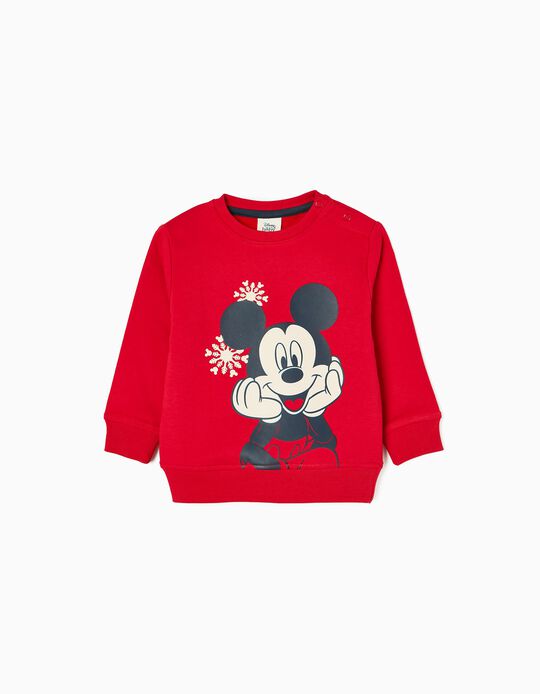 Cotton Sweatshirt for Baby Boys 'Mickey', Red