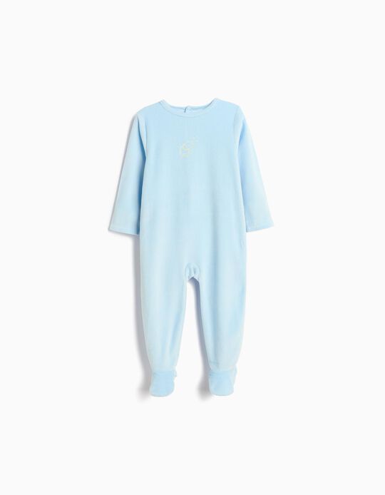 Comprar Online Babygrow Veludo, Recém-Nascido, Azul Claro
