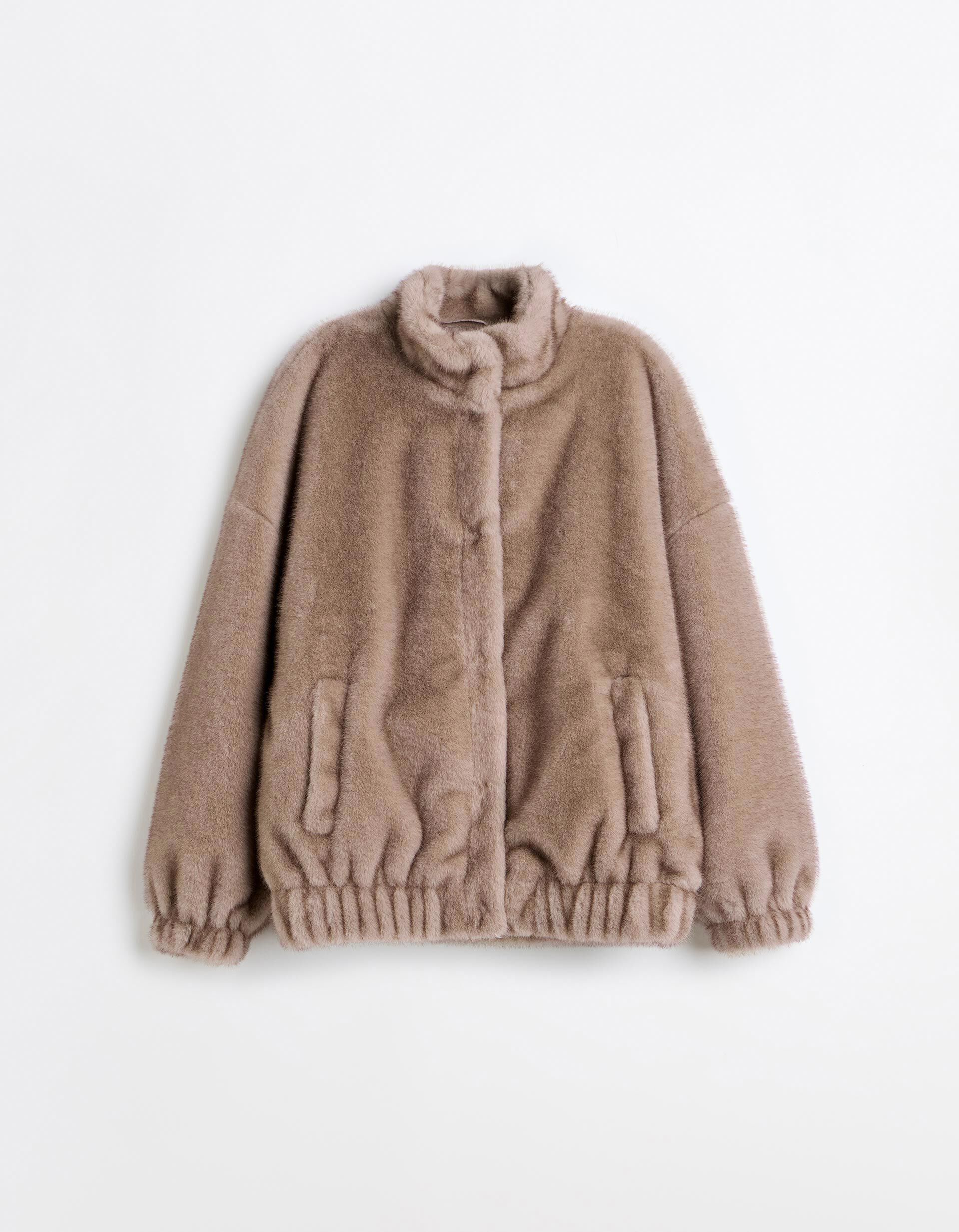 Comprar Online Bomber Efeito Pelo, Mulher, Castanho
