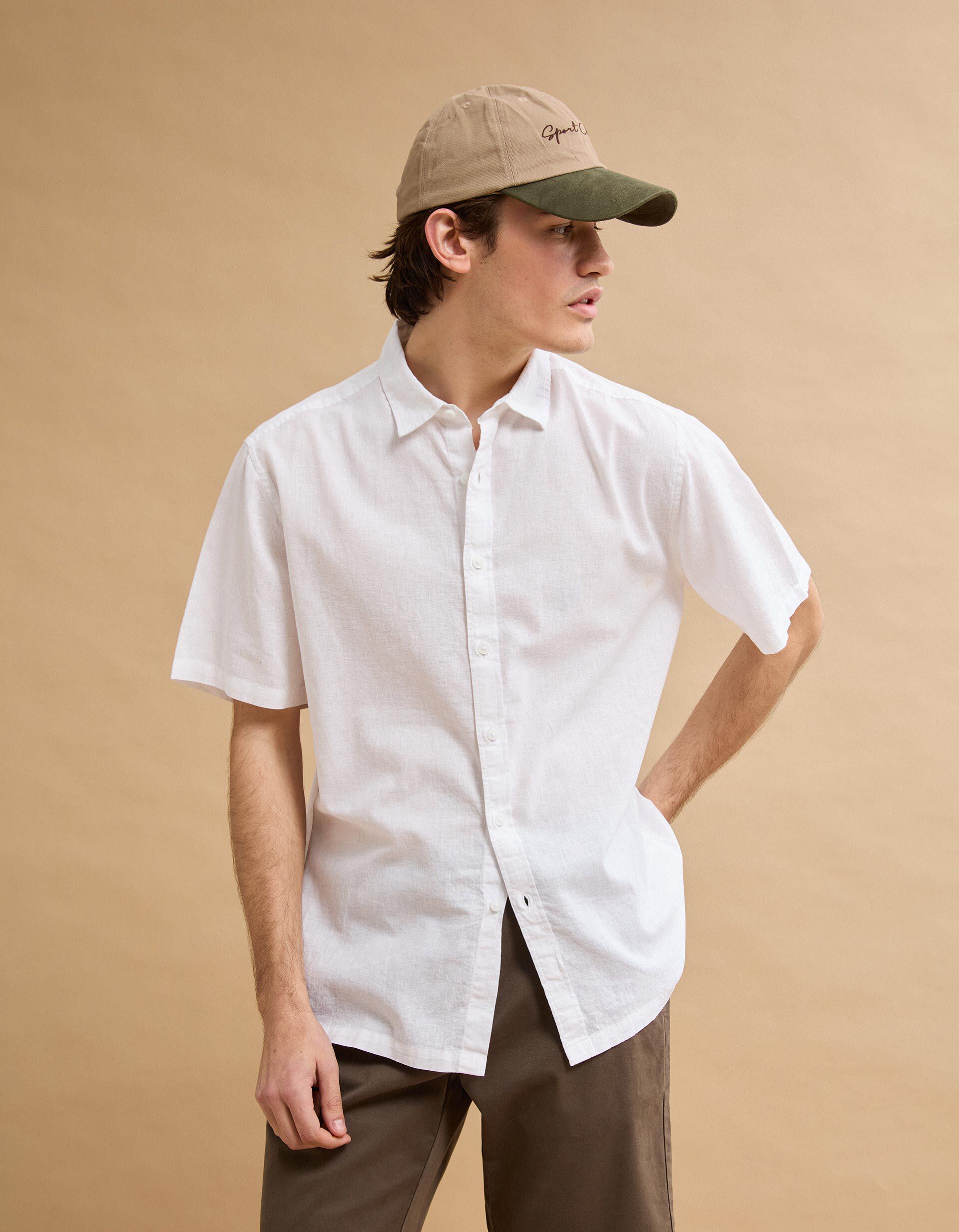 Comprar Online Camisa com Linho, Homem, Branco