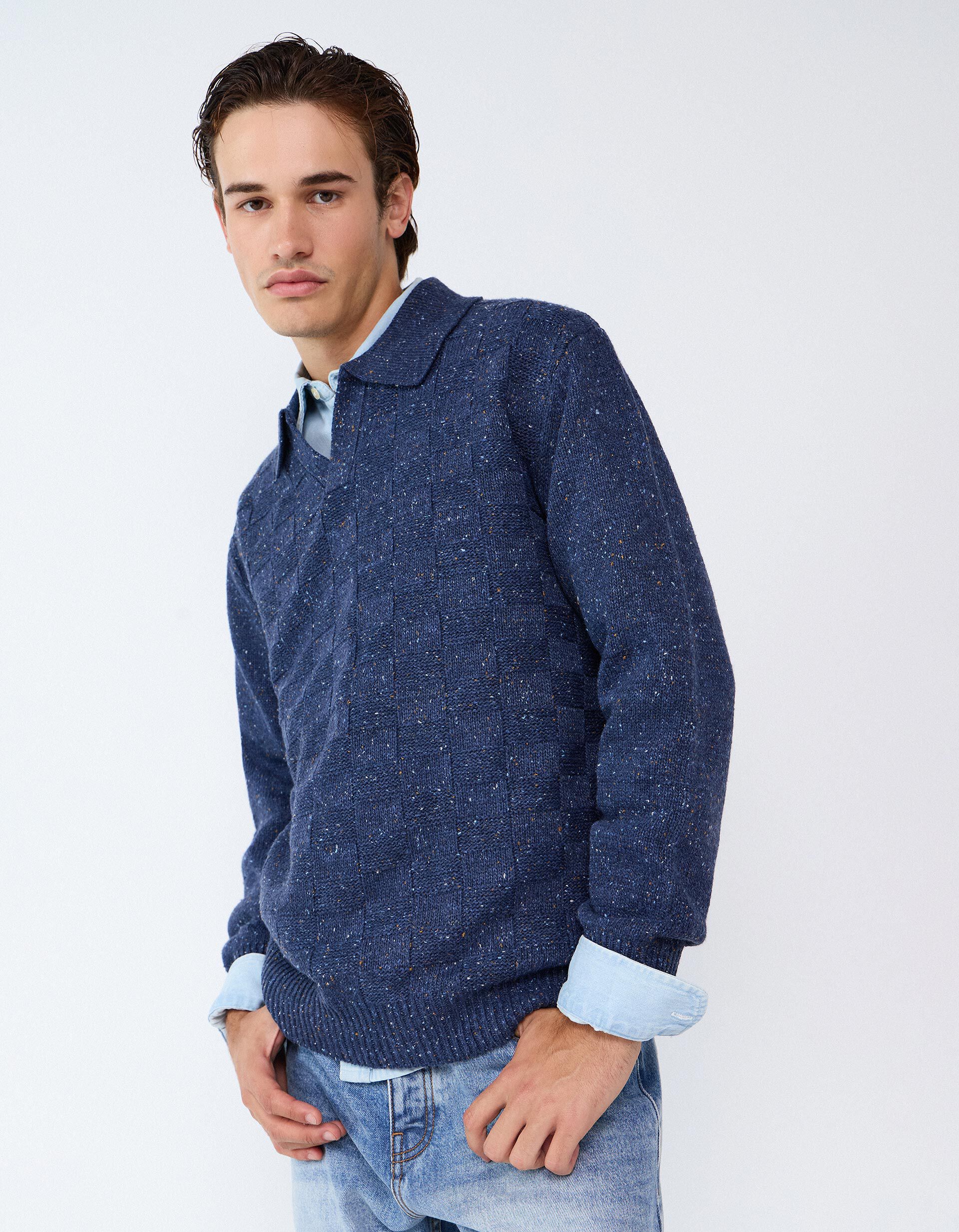 Comprar Online Polo Tricotado, Homem, Azul Escuro