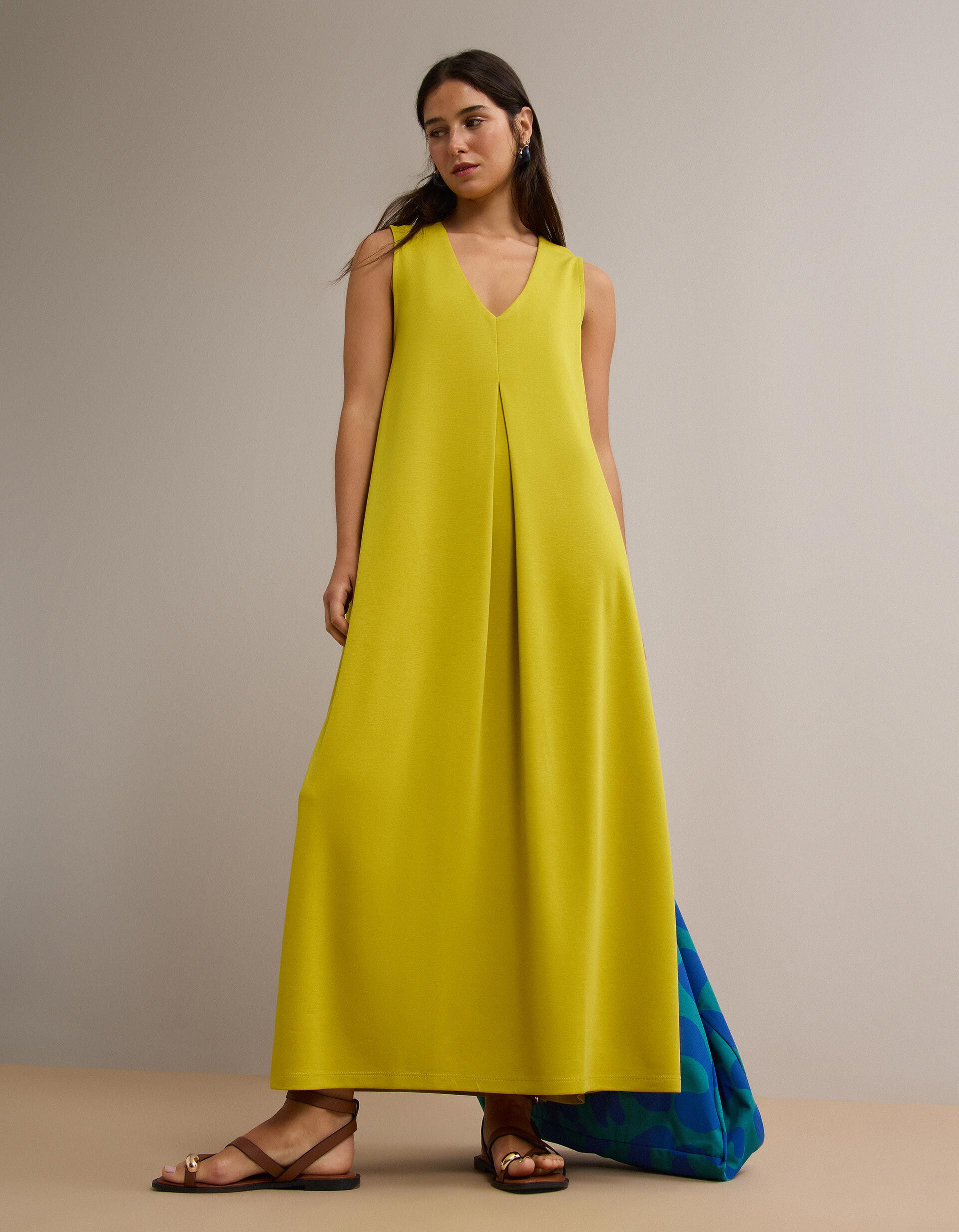 Comprar Online Vestido Comprido, Mulher, Amarelo