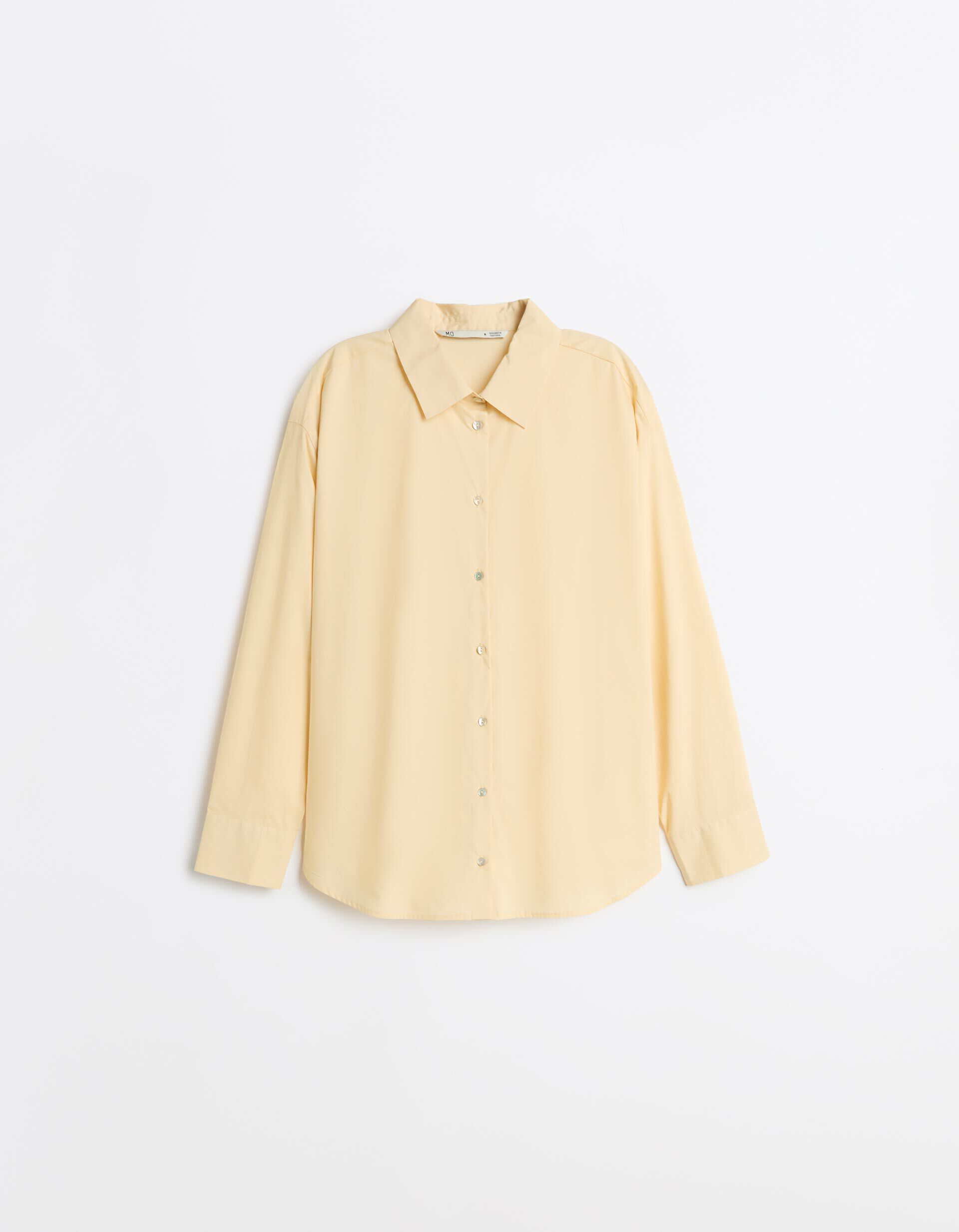 Comprar Online Camisa Oversize Em Popelina, Mulher, Amarelo Claro