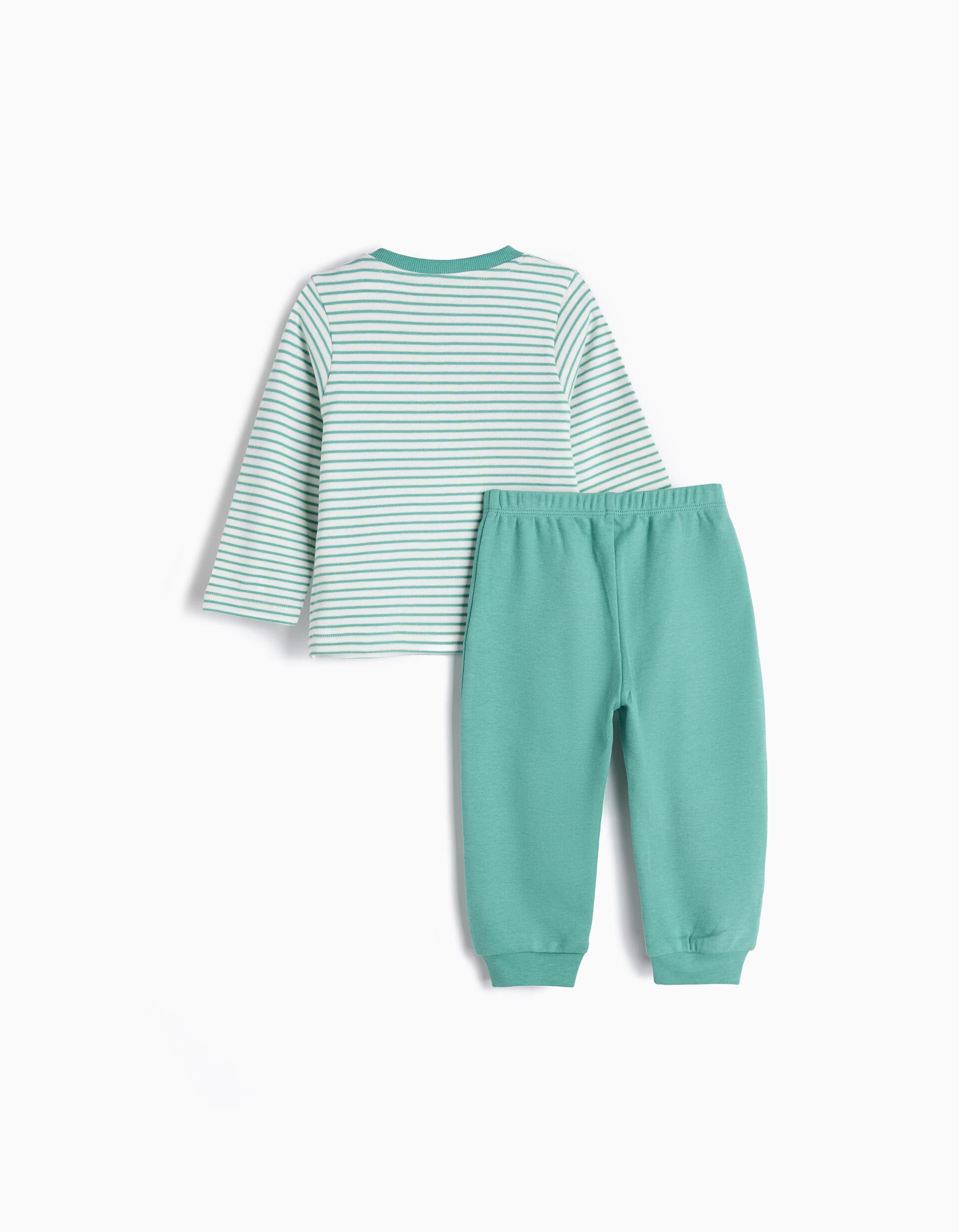Comprar Online Pijama Riscas, Menino, Verde Claro 