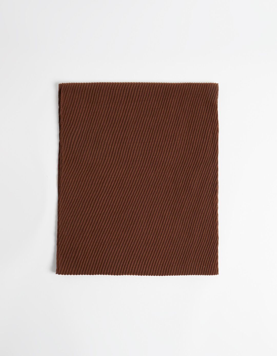 Pleated Scarf, Woman, Brown