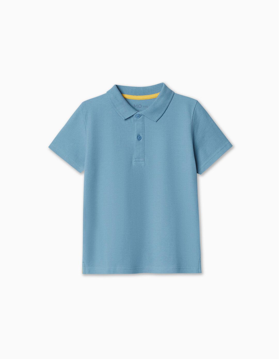 Short Sleeve Piquet Polo, Boy, Blue