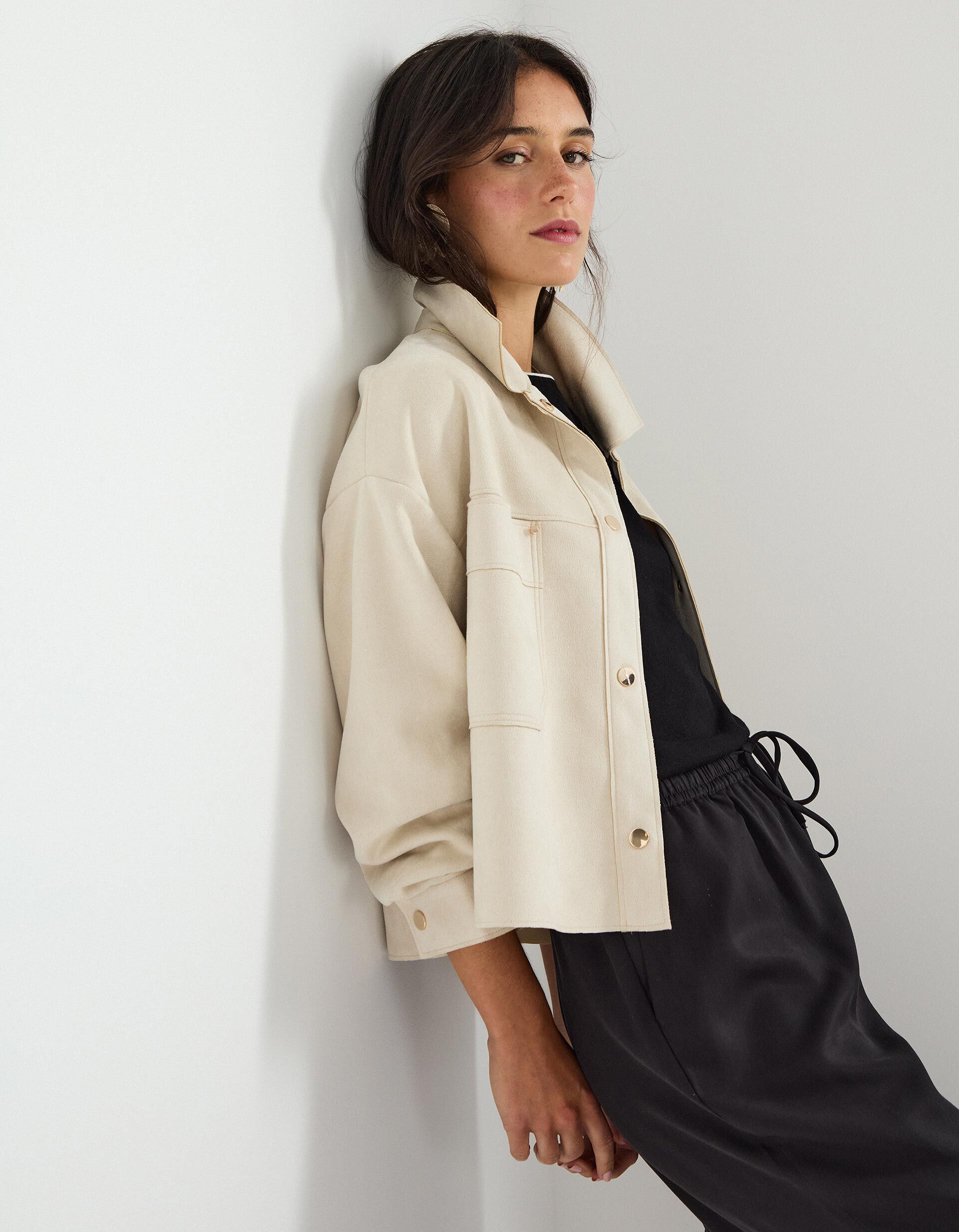 Comprar Online Casaco em Microfibra, Mulher, Branco