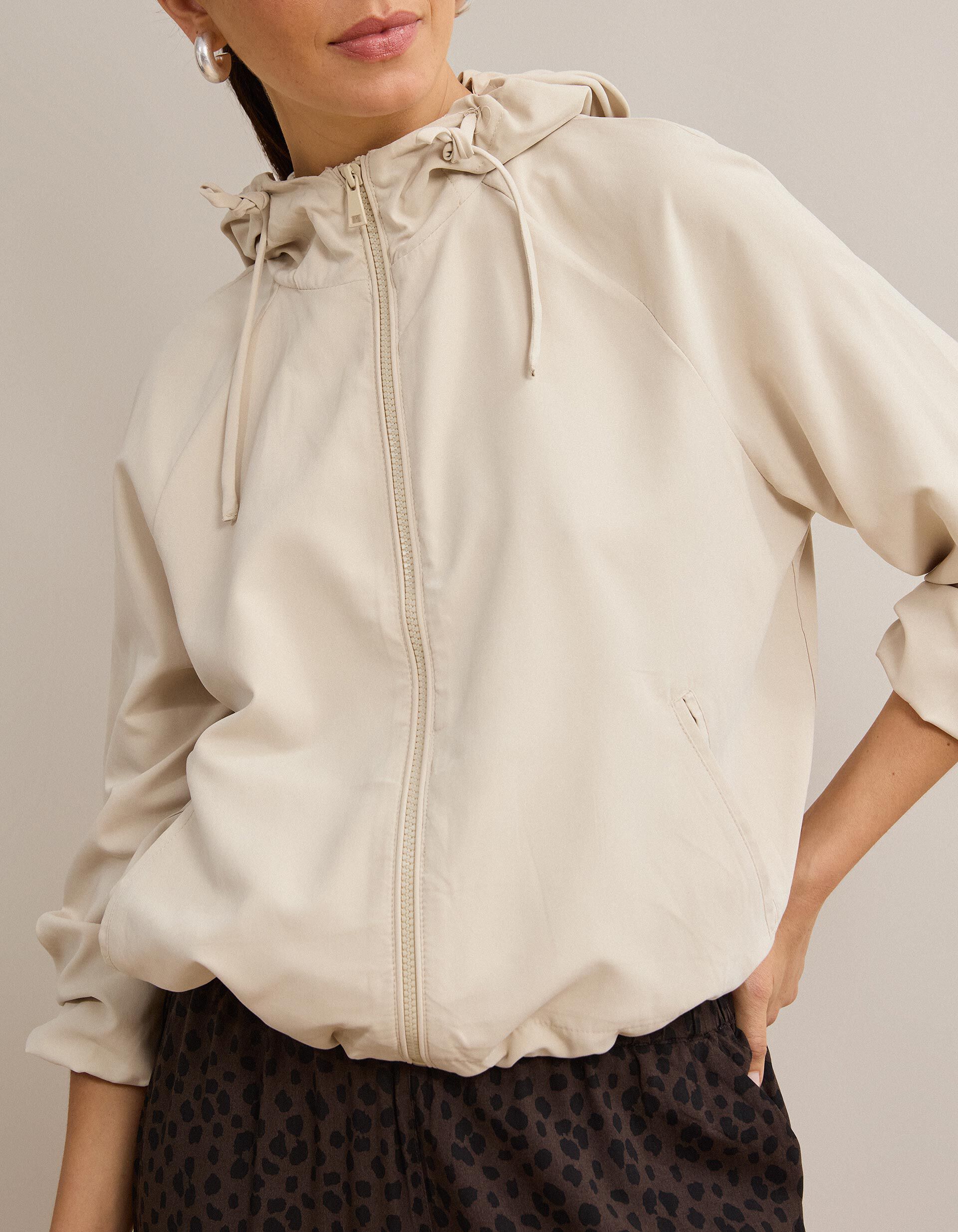 Comprar Online Parka Com Capuz, Mulher, Bege Claro