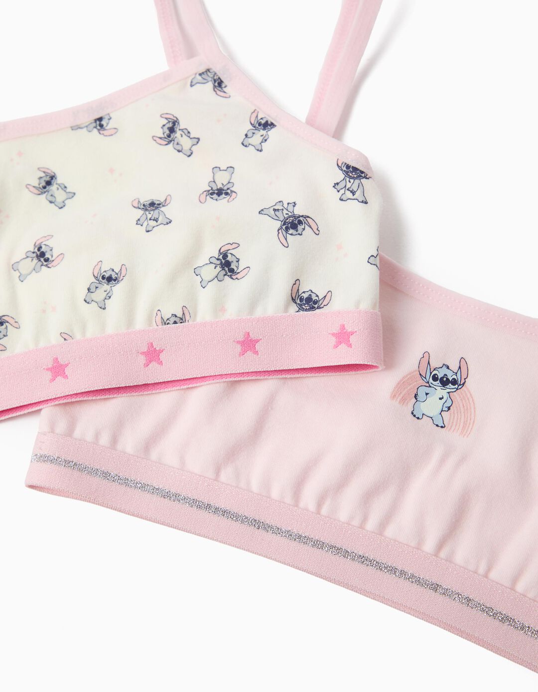 Pack 2 Tops 'Stitch' &copy;Disney, Menina, Rosa Claro