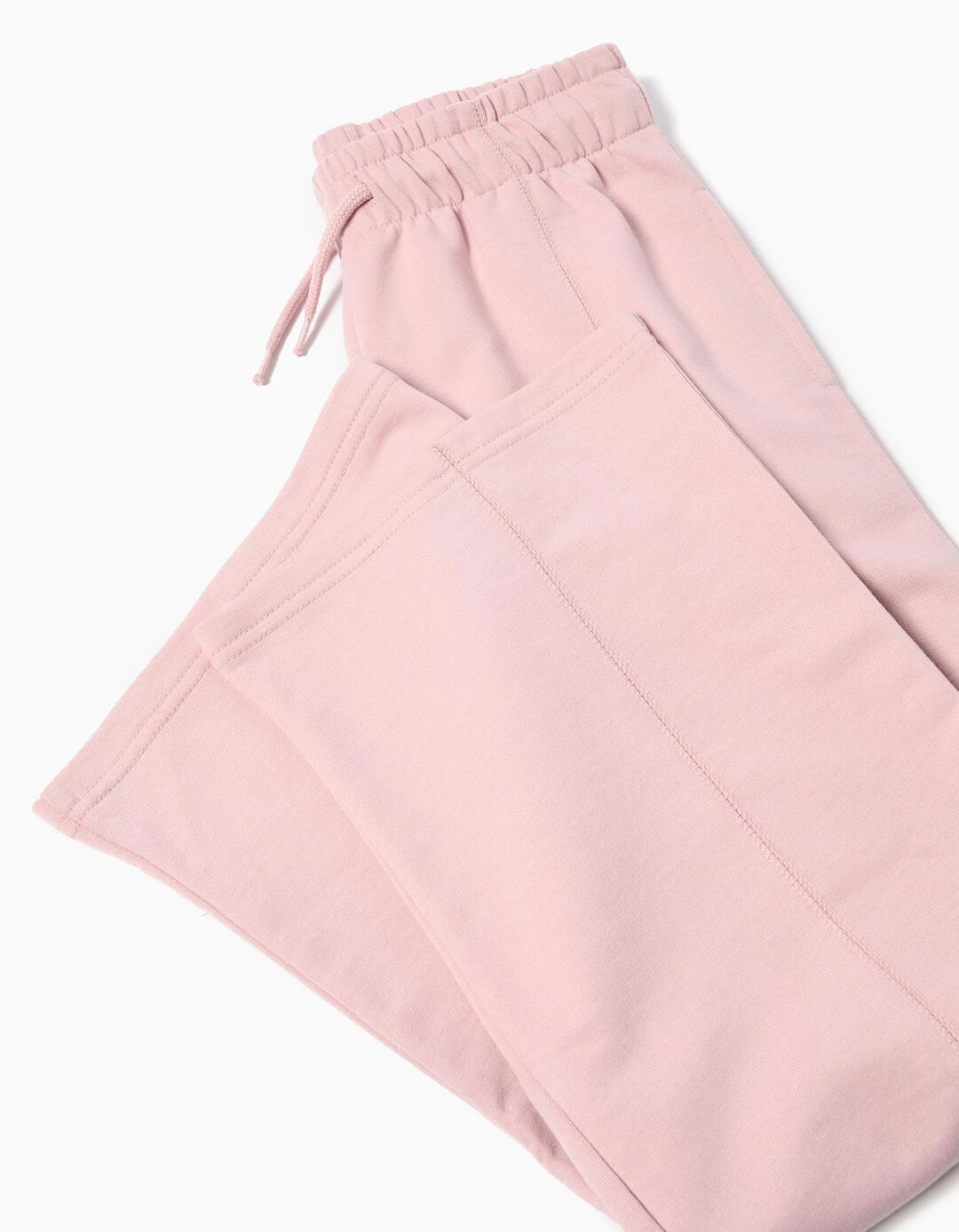 Calças Wide Leg, Menina, Rosa Claro