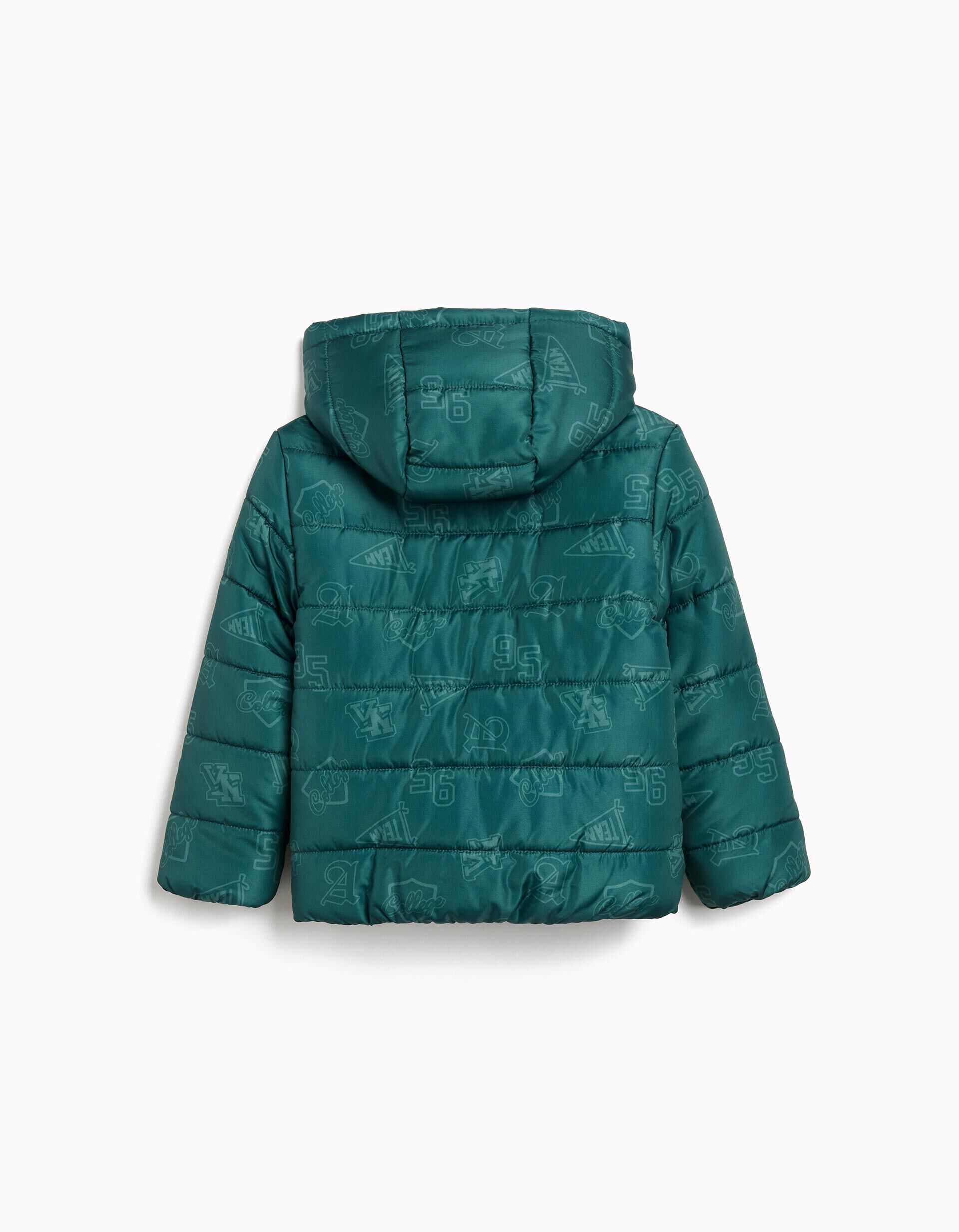 Comprar Online Casaco Acolchoado com Capuz, Menino, Verde Escuro