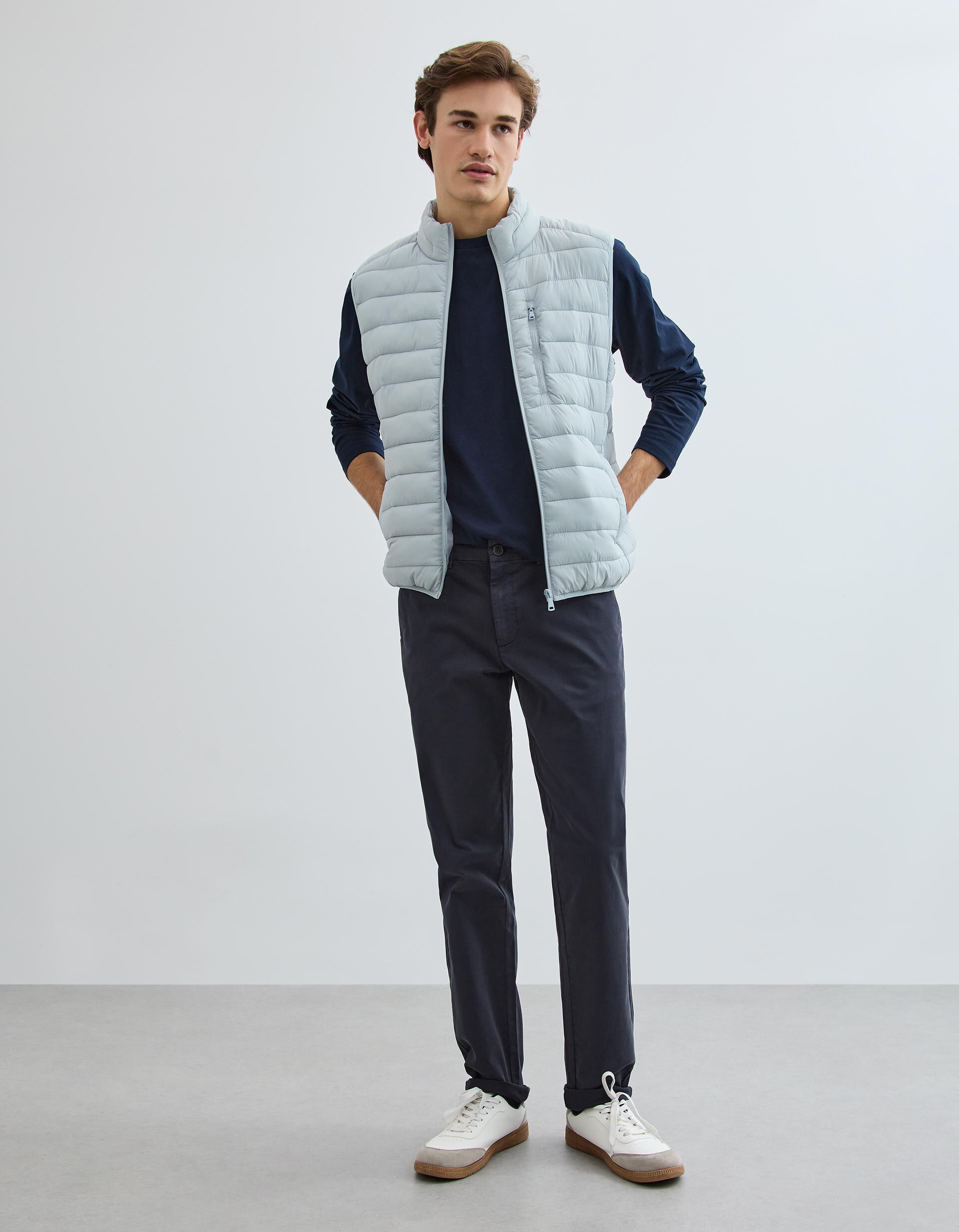 Comprar Online Cal&ccedil;as Chino Slim, Homem, Azul Escuro