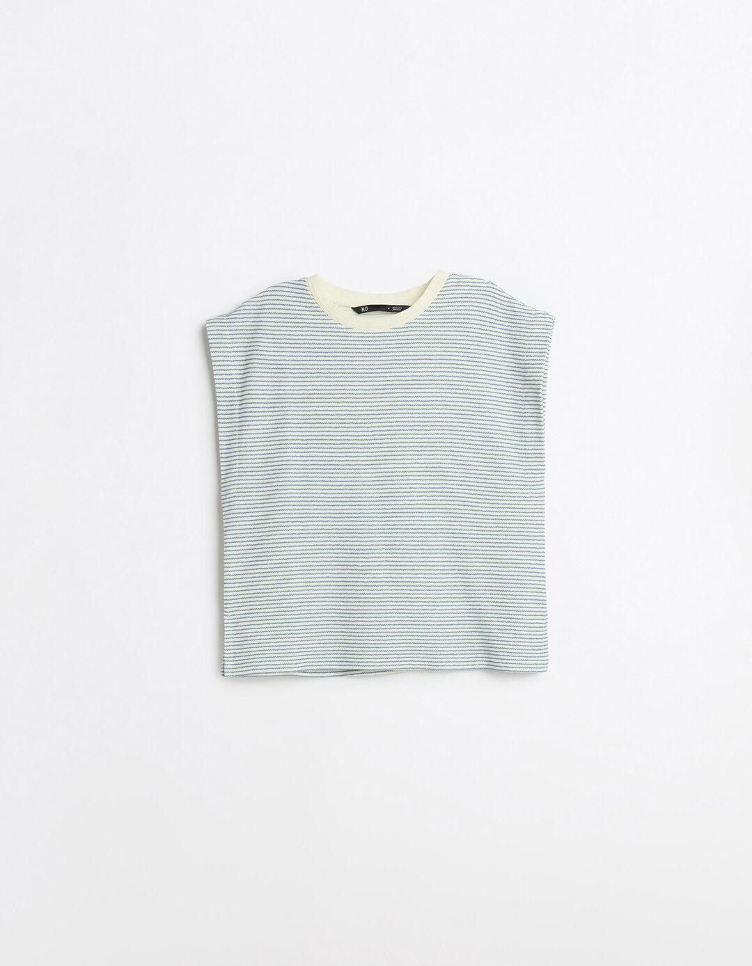 T-shirt Riscas, Mulher, Bege Claro