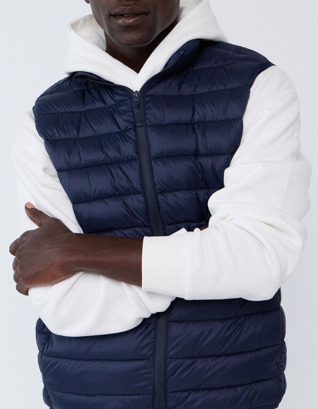 Colete Acolchoado Leve, Homem, Azul Escuro