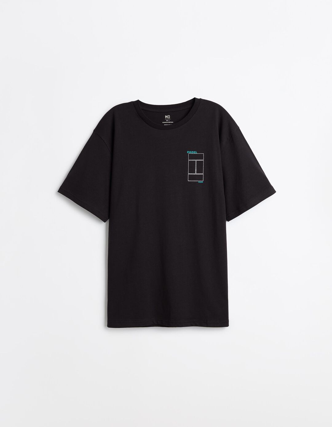 T-shirt Jersey Estampada, Homem, Preto
