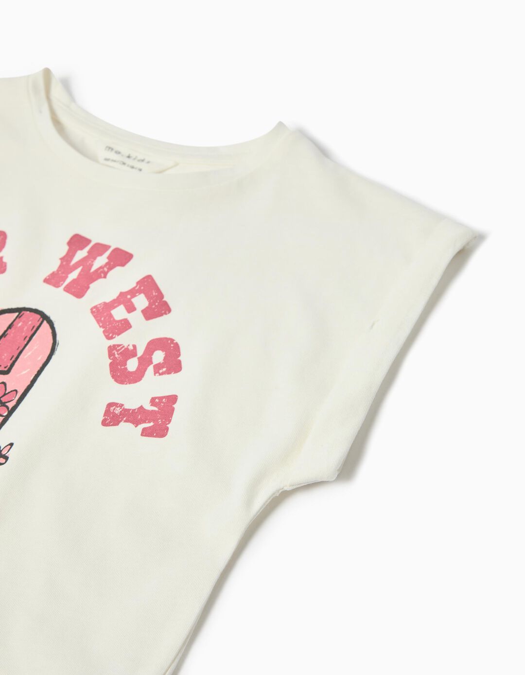 T-shirt Print, Menina, Branco 