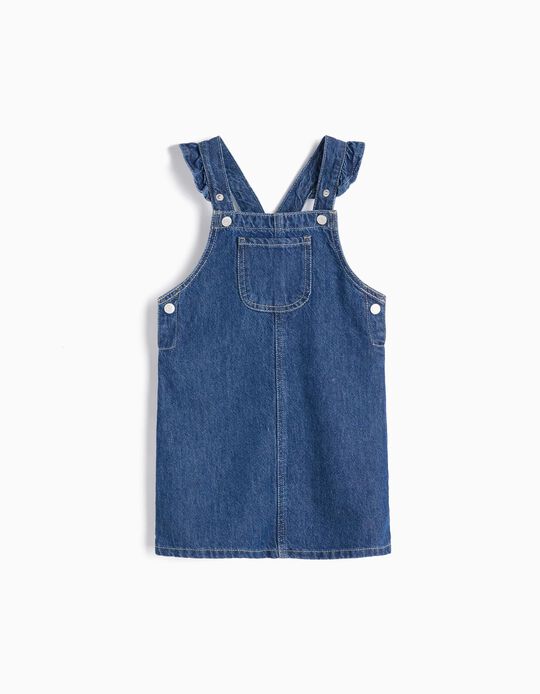 Comprar Online Vestido de Ganga sem Mangas, Menina, Azul Escuro