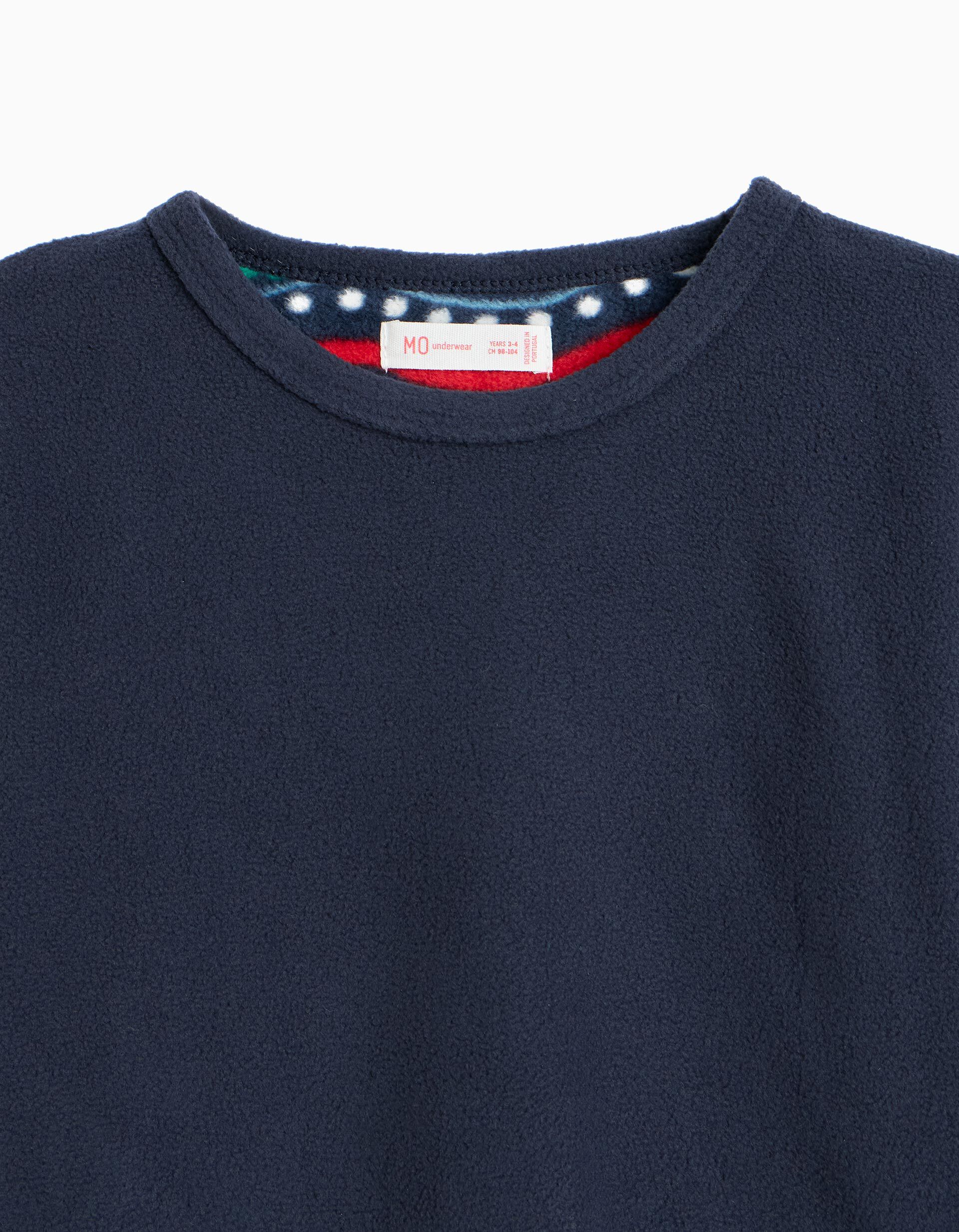 Comprar Online Pijama Polar De Natal, Menino, Azul Escuro