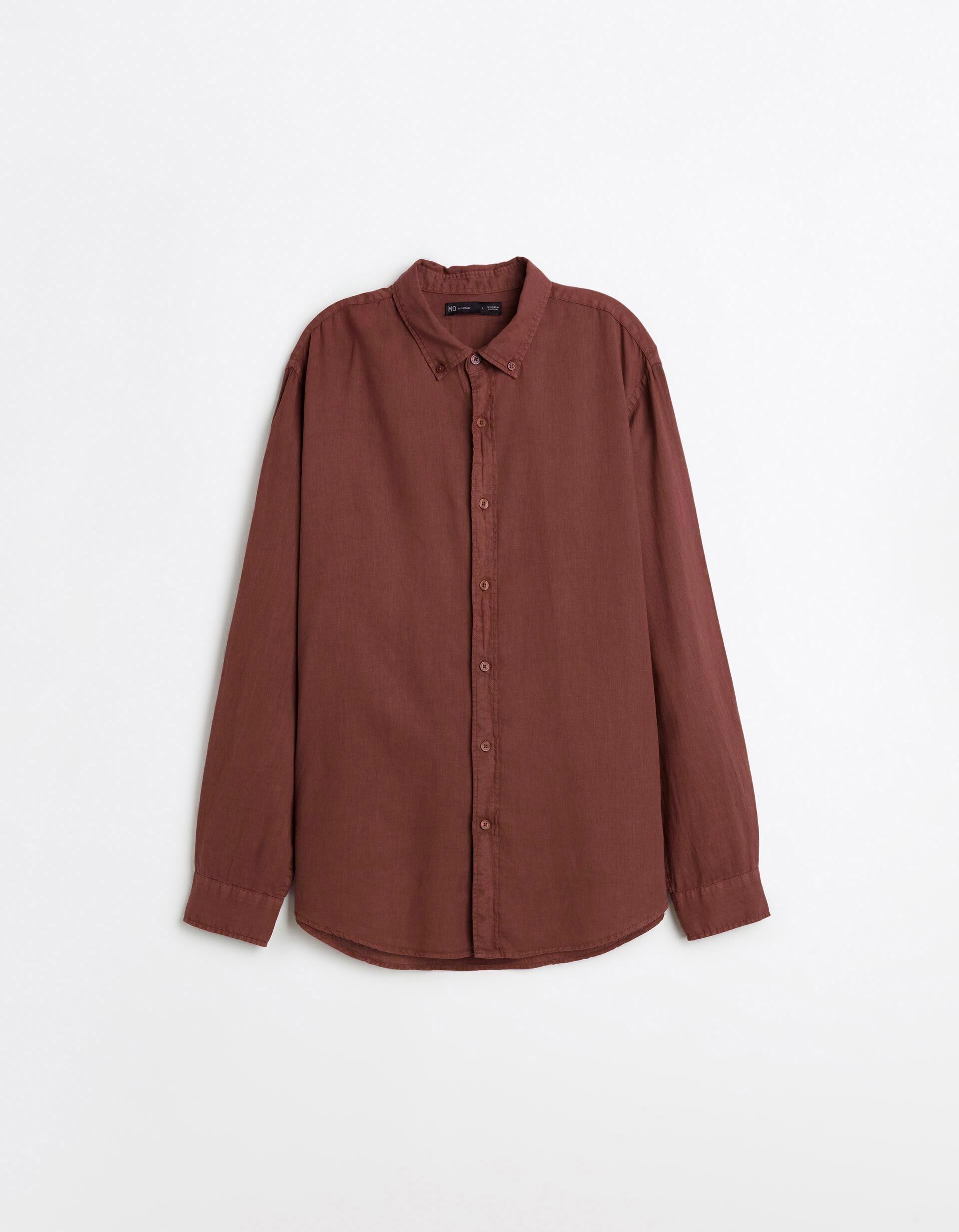 Comprar Online Camisa com Linho, Homem, Castanho