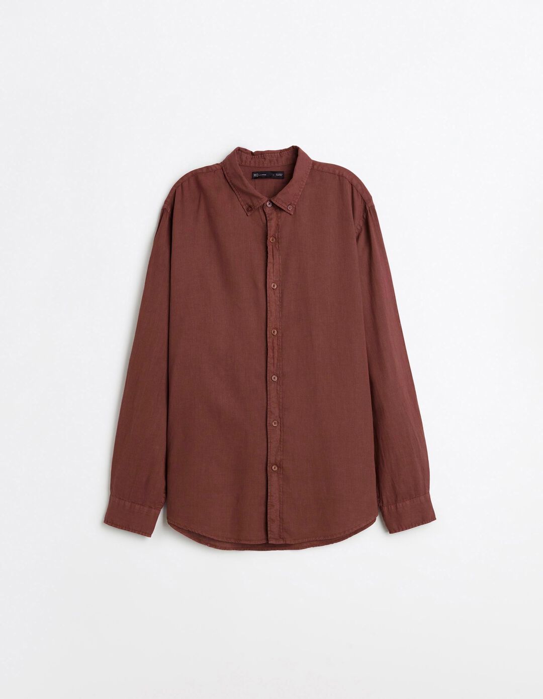 Camisa com Linho, Homem, Castanho