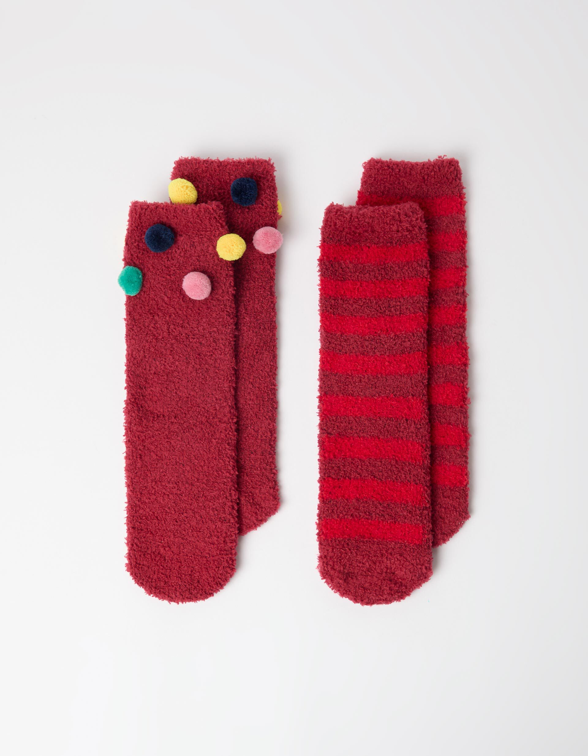 Comprar Online Pack 2 Pares De Meias Natal, Mulher, Vermelho Escuro