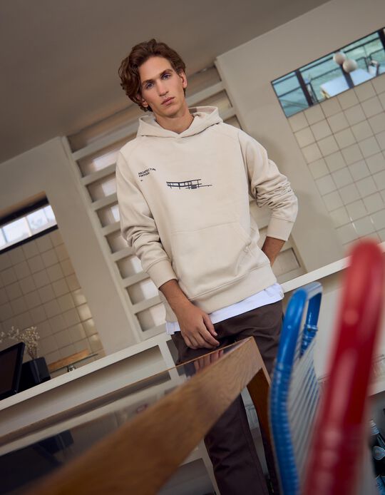Comprar Online Sweatshirt com Capuz, Homem, Cinzento Claro