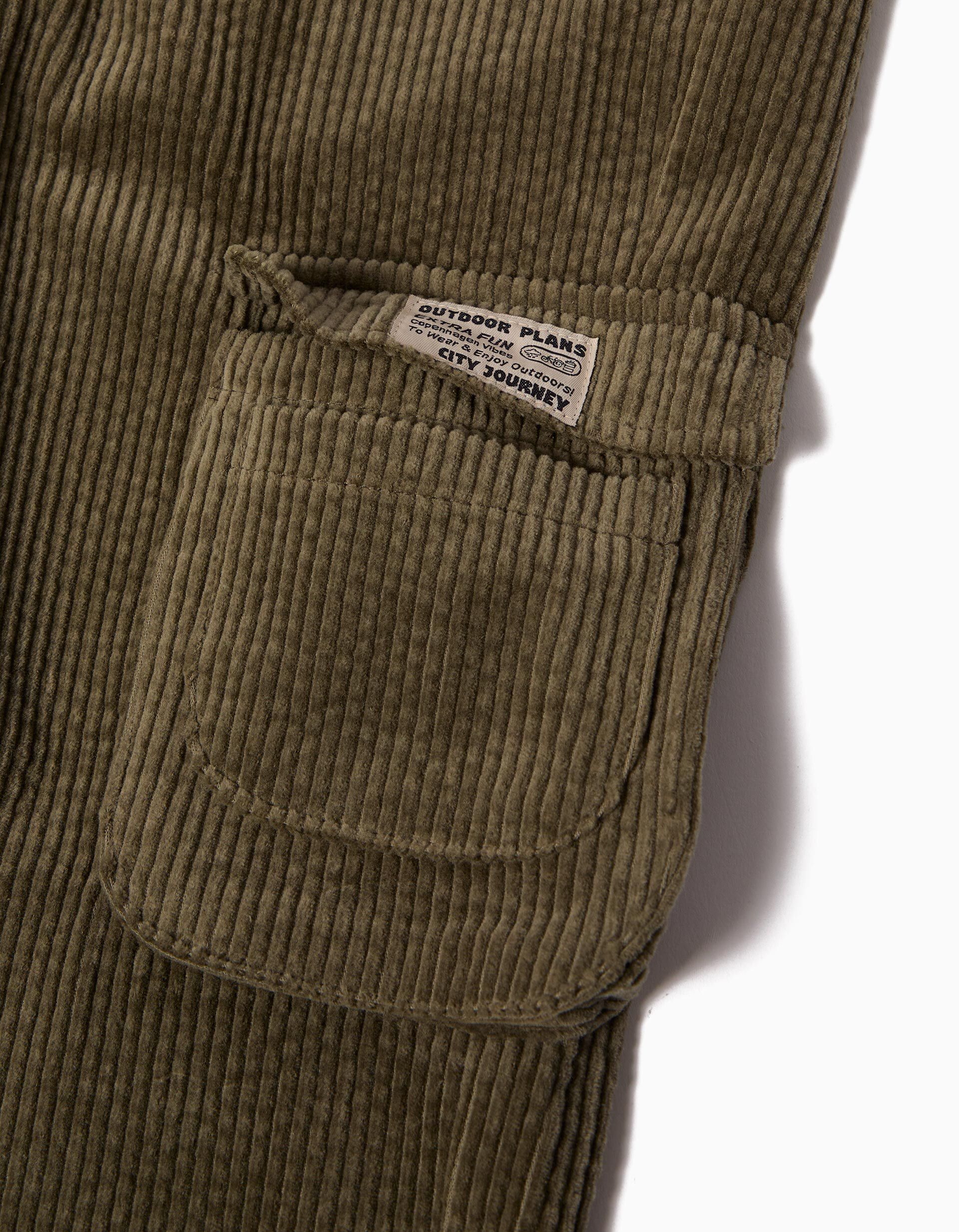 Comprar Online Cal&ccedil;as Cargo de Bombazine, Menino, Verde Escuro 