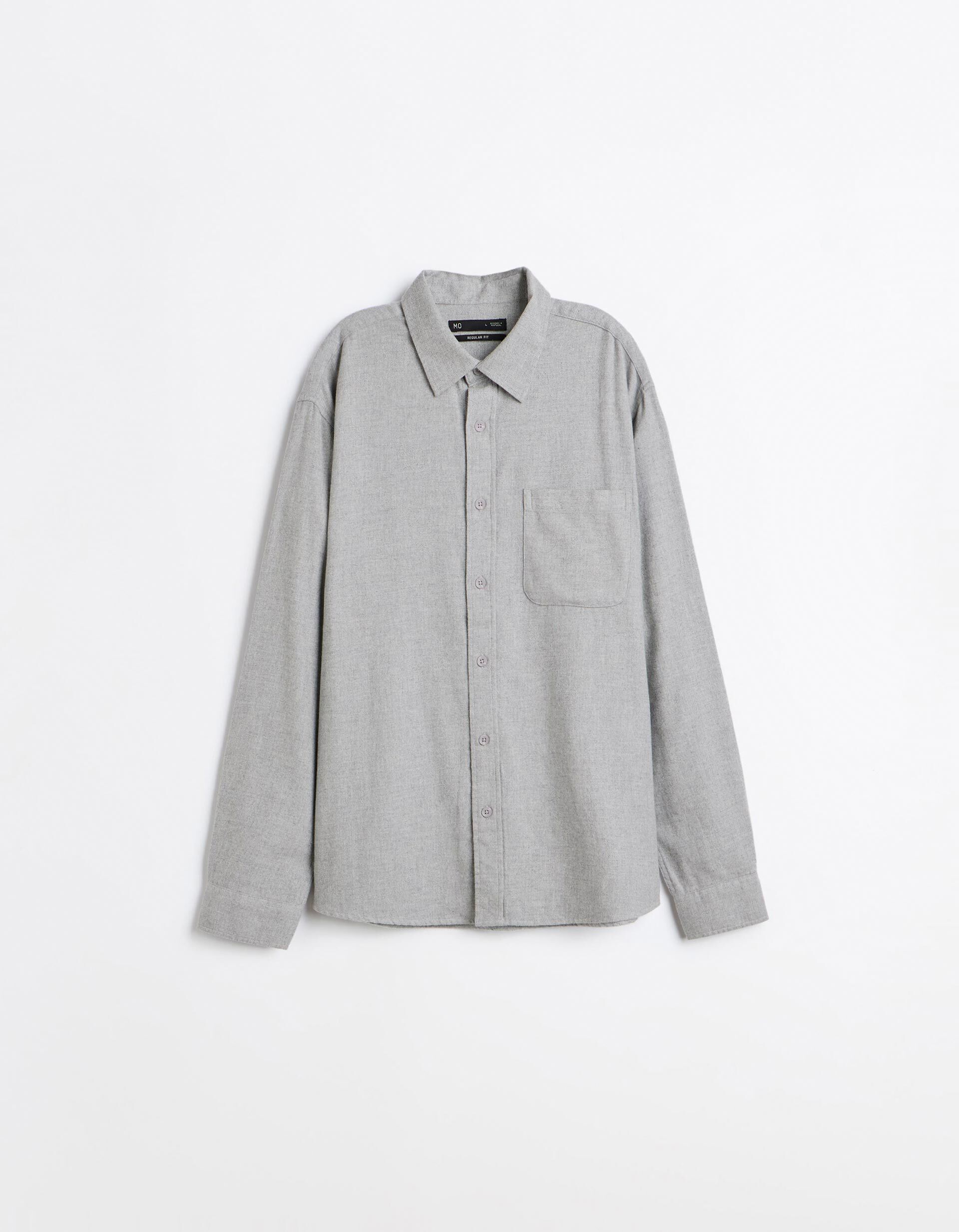 Comprar Online Camisa De Flanela, Homem, Cinzento