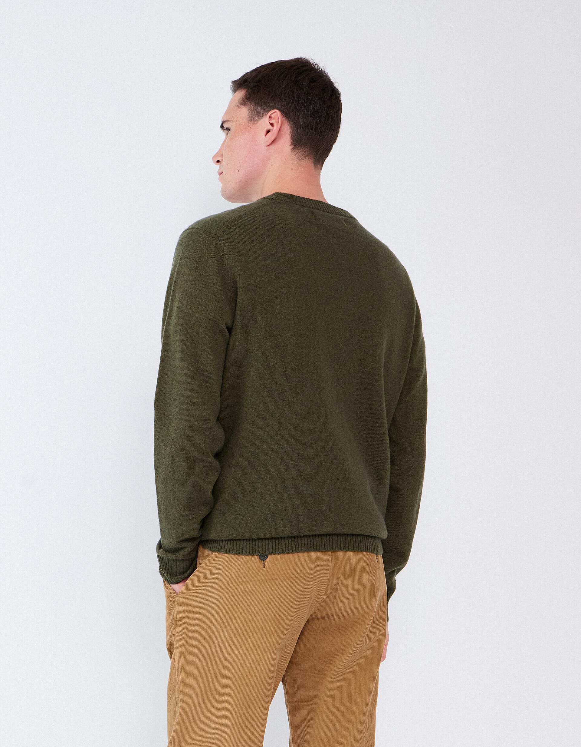 Comprar Online Camisola Com Mistura De L&atilde;, Homem, Verde Escuro