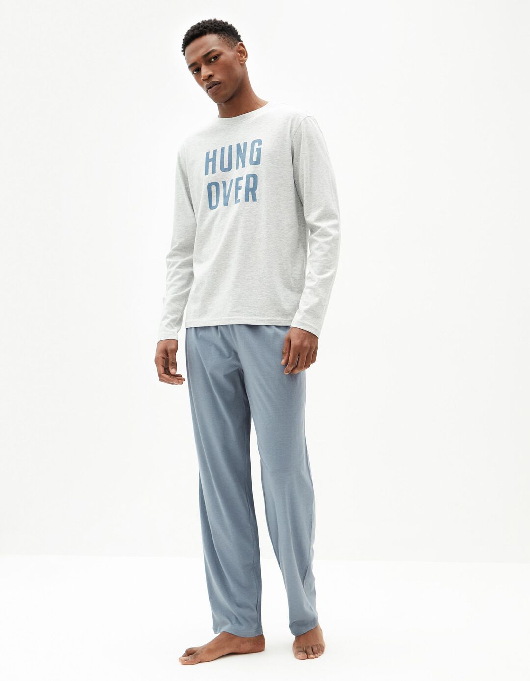 Pijama Jersey, Homem, Cinzento Claro