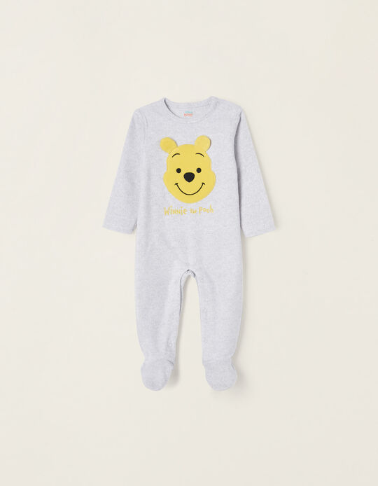 Polar Sleepsuit for Babies 'Winnie The Pooh', Grey/Yellow