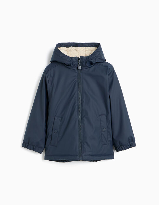 Comprar Online Parka Com Forro Sherpa, Menino, Azul Escuro
