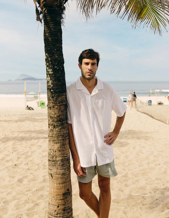 Comprar Online Camisa com Linho, Homem, Branco
