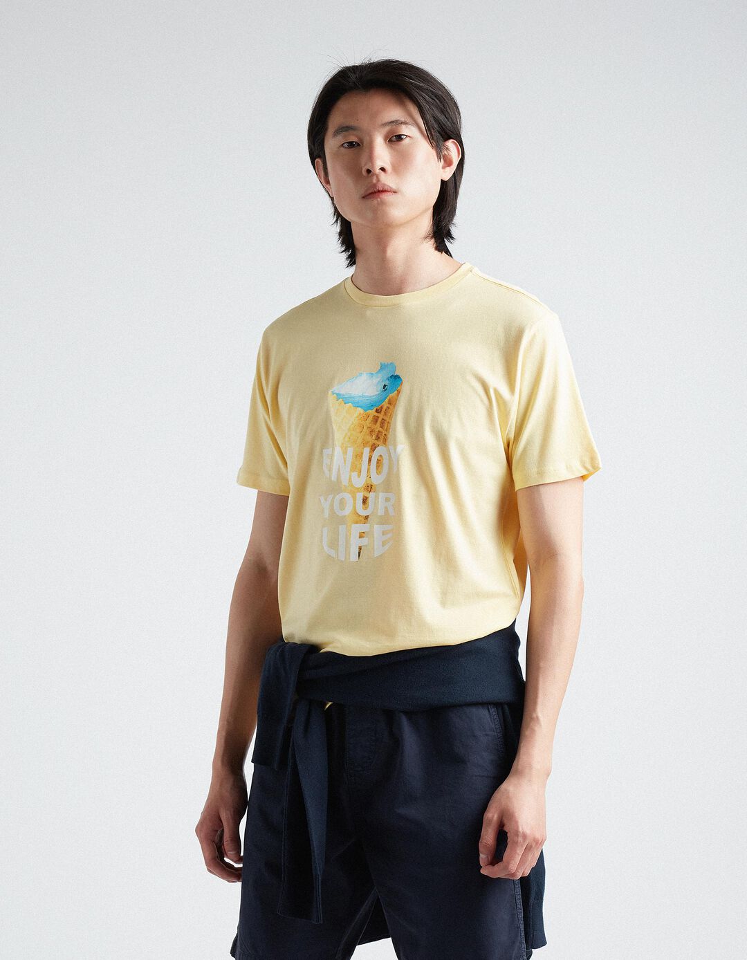 T-shirt, Men, Yellow