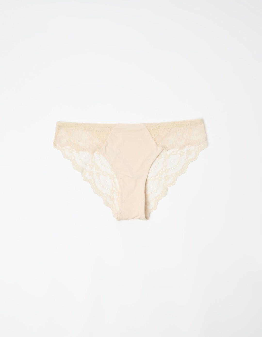 Cuecas Brief com Renda, Mulher, Bege Claro