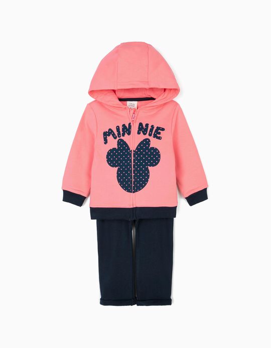 Fato de Treino para Beb&eacute; Menina 'Minnie', Rosa e Azul Escuro