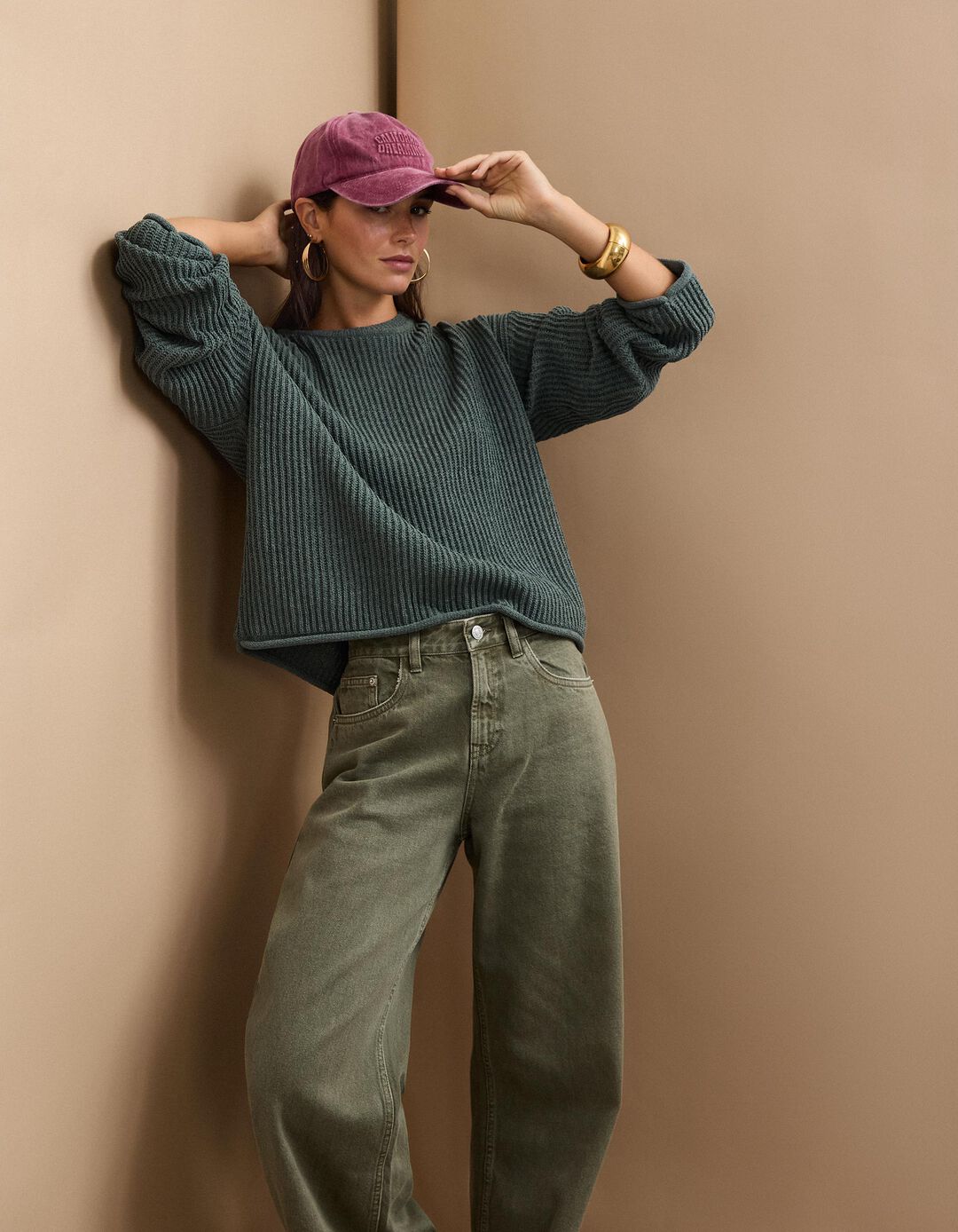 Camisola, Mulher, Verde Escuro