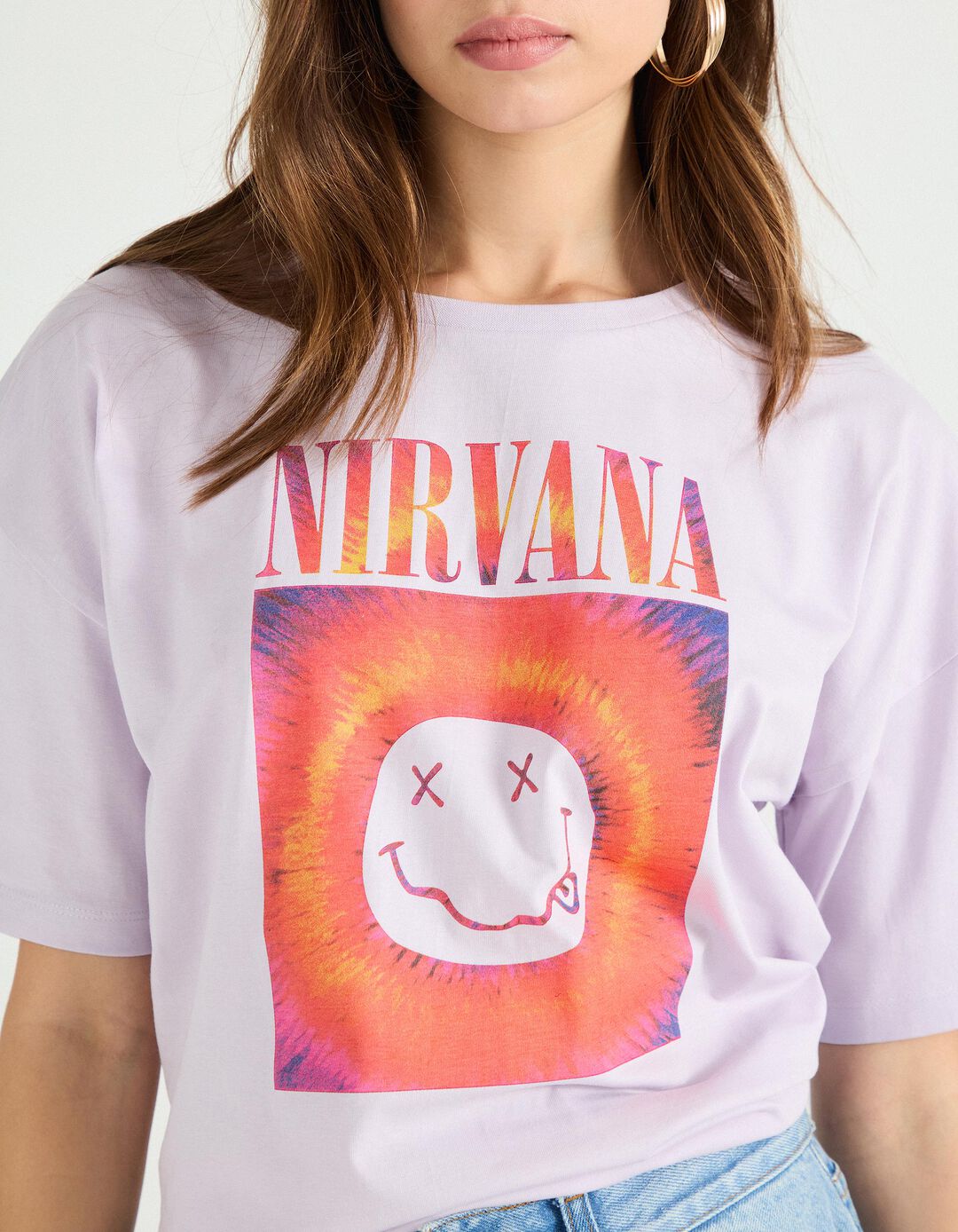 T-shirt 'Nirvana', Mulher, Roxo