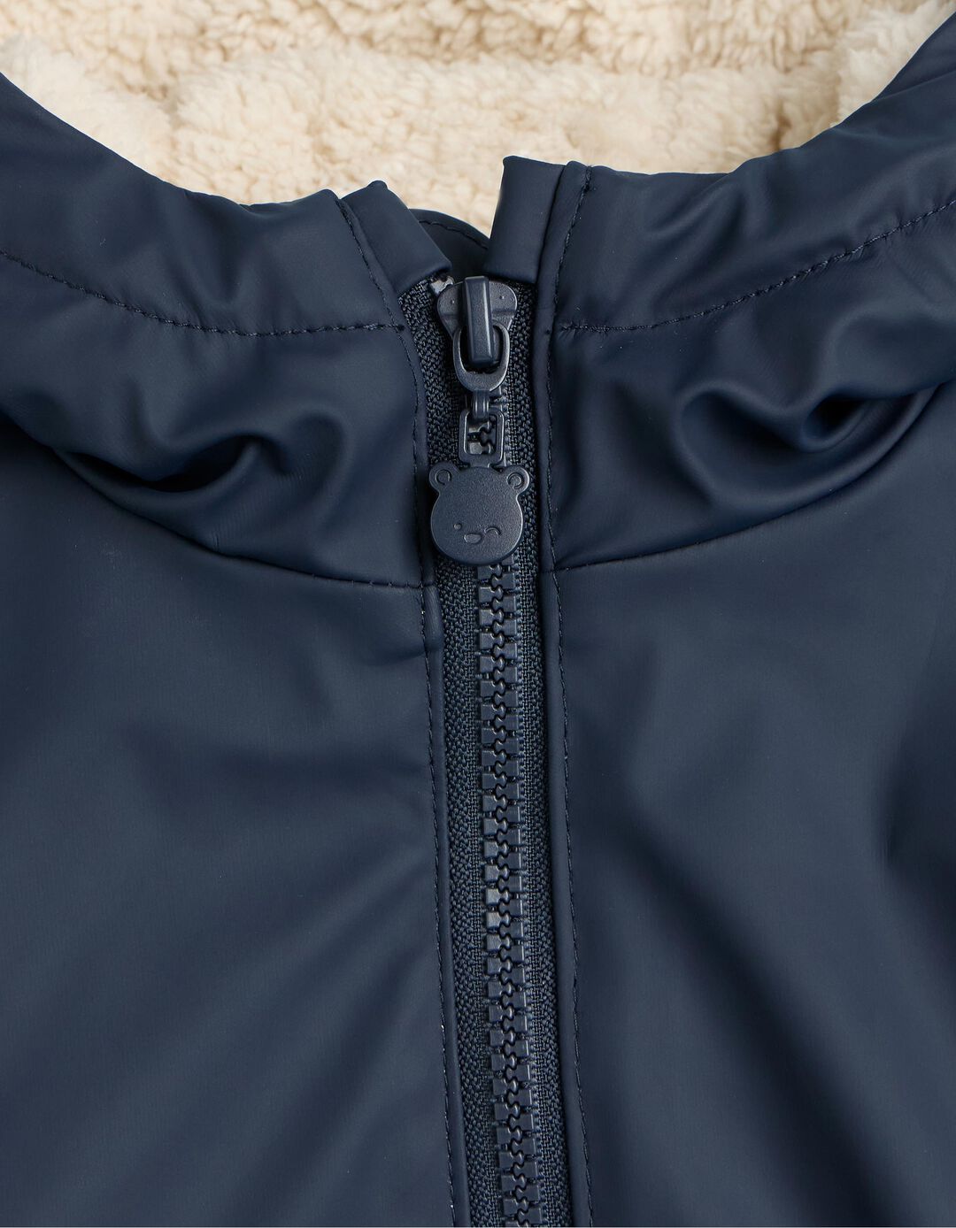 Parka Com Forro Sherpa, Menino, Azul Escuro