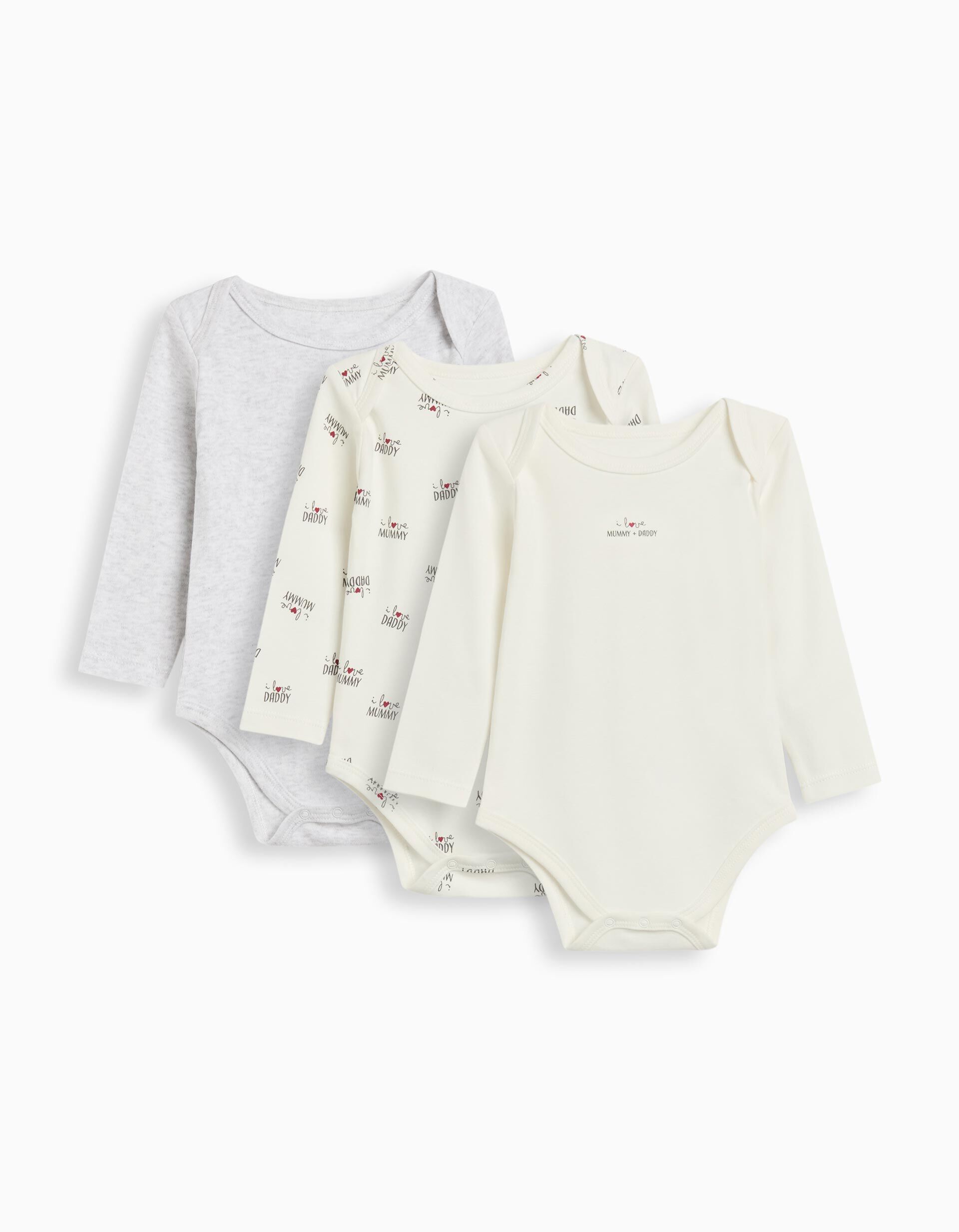 Comprar Online Pack 3 Bodies de Manga Comprida, Menino, Multicor