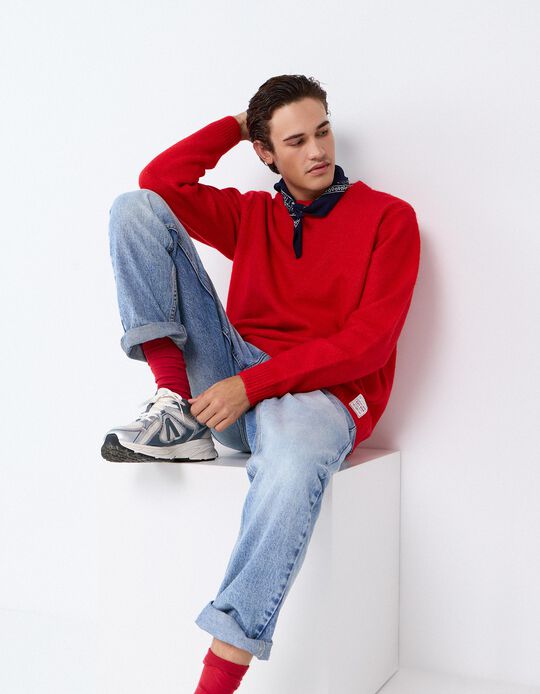 Comprar Online Camisola De Malha, Homem, Vermelho